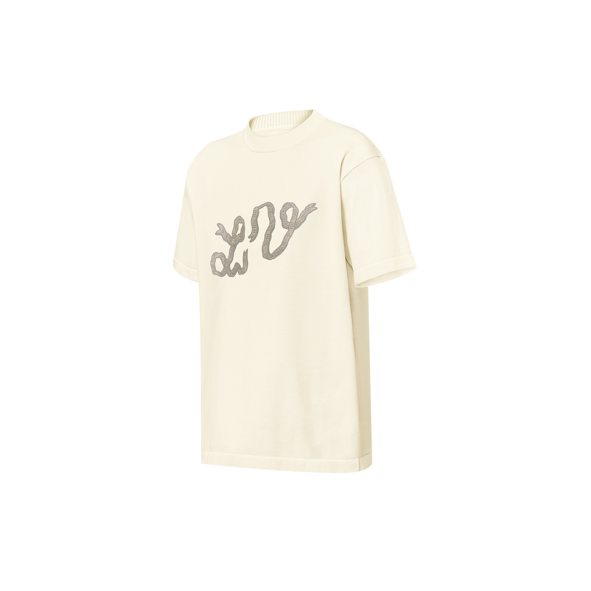  Ready-to-Wear Todas as Roupas Camiseta de Algodão com Bordado e Manga Curta | Louis Vuitton ® (Zoom no Produto)