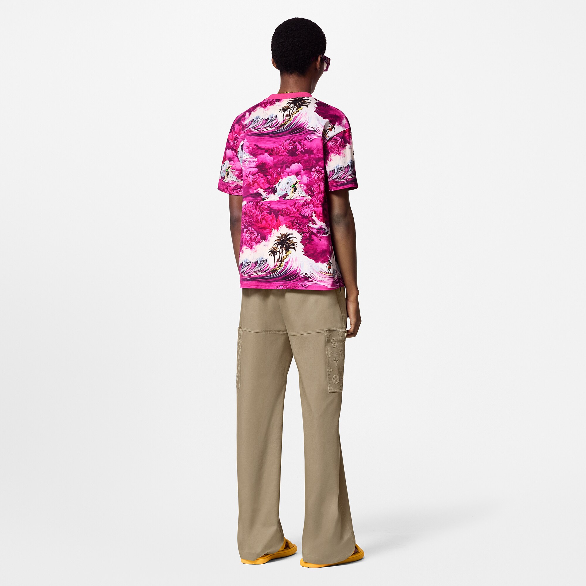  Ready-to-Wear Camisetas e Polos Camiseta de Manga Curta em Algodão Estampado | Louis Vuitton ® (Zoom no Produto)