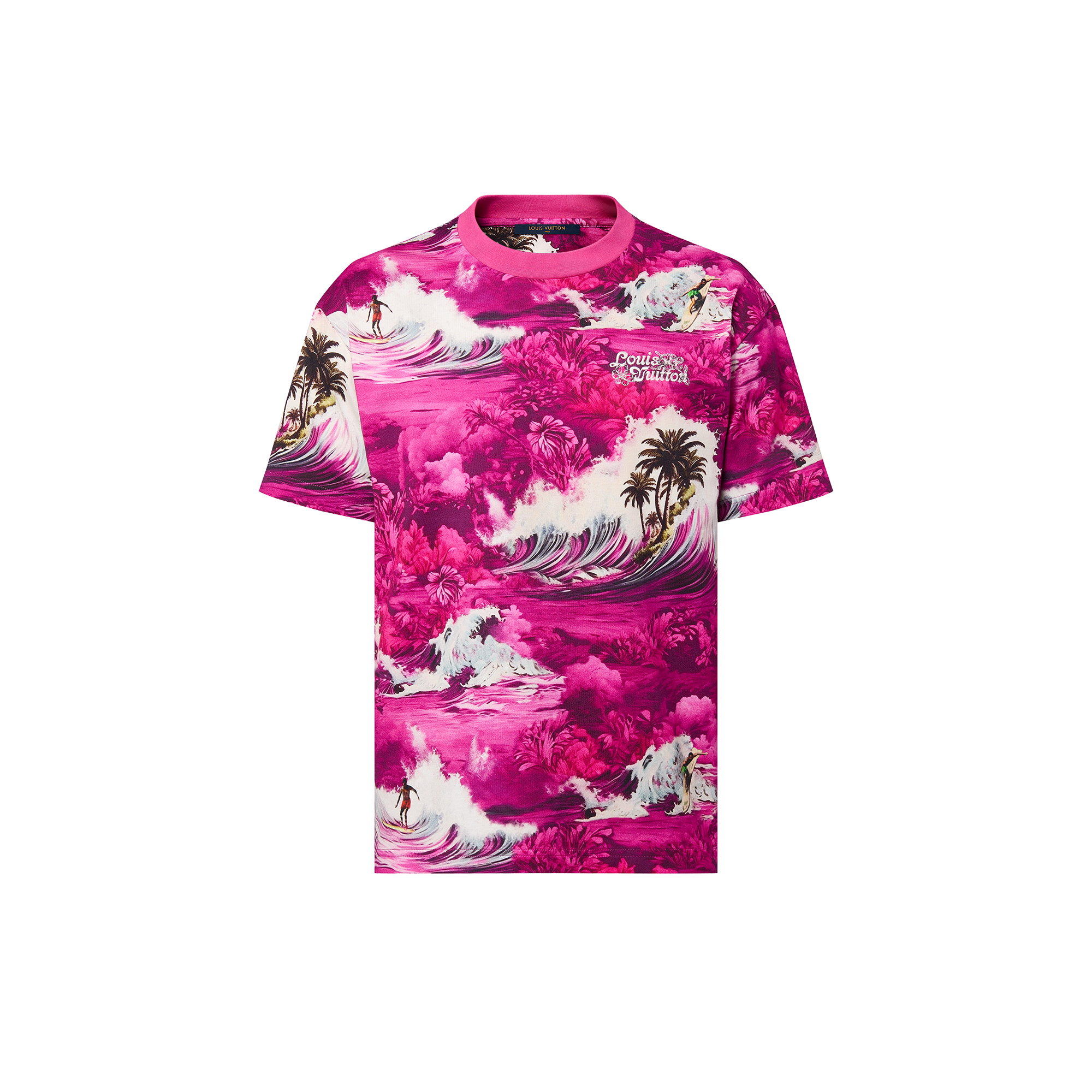  Ready-to-Wear Camisetas e Polos Camiseta de Manga Curta em Algodão Estampado | Louis Vuitton ® (Zoom no Produto)