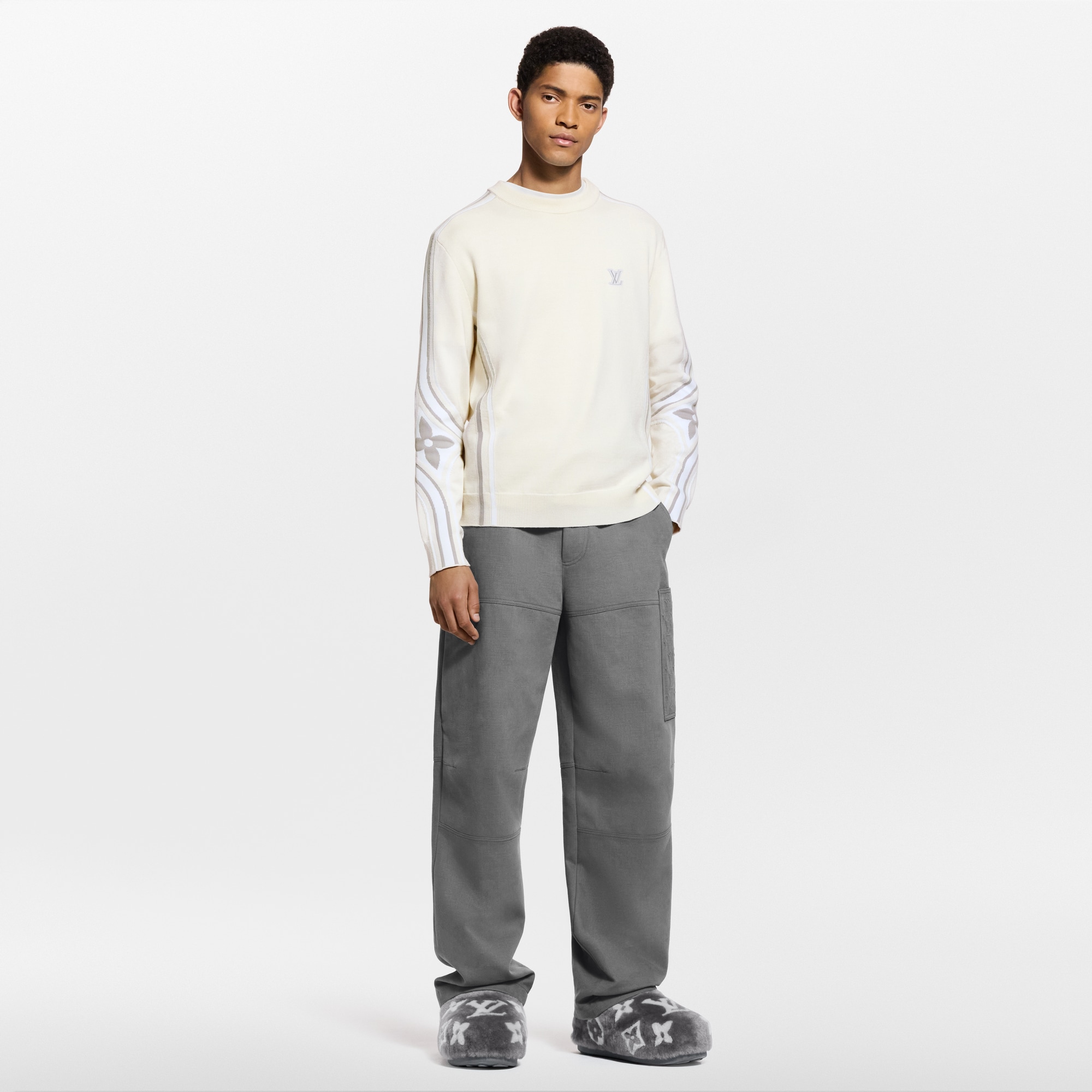  Para Ele LV Ski Camiseta de Tricô com Grafismo | Louis Vuitton ® (Zoom no Produto)