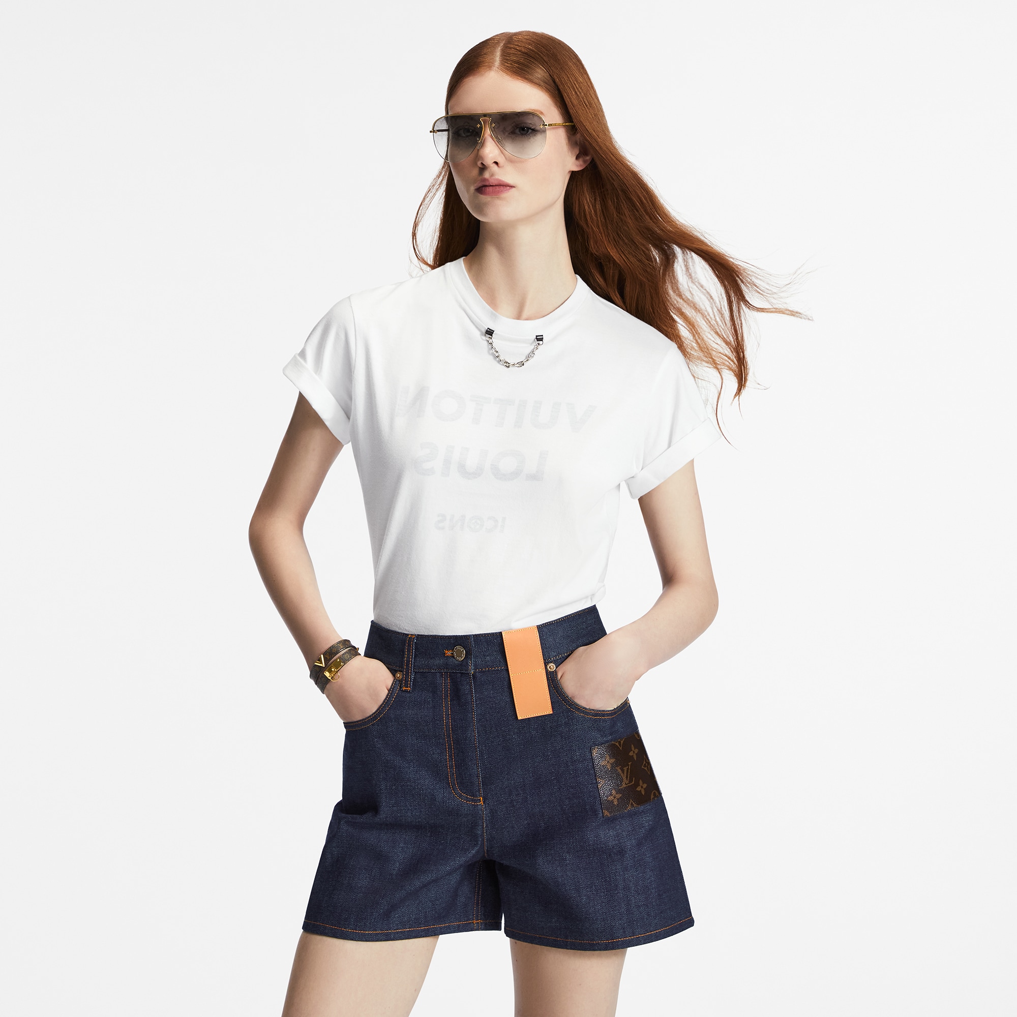  Ready-to-Wear Blusas Camiseta Estampada Louis Vuitton | Louis Vuitton ® (Zoom no Produto)