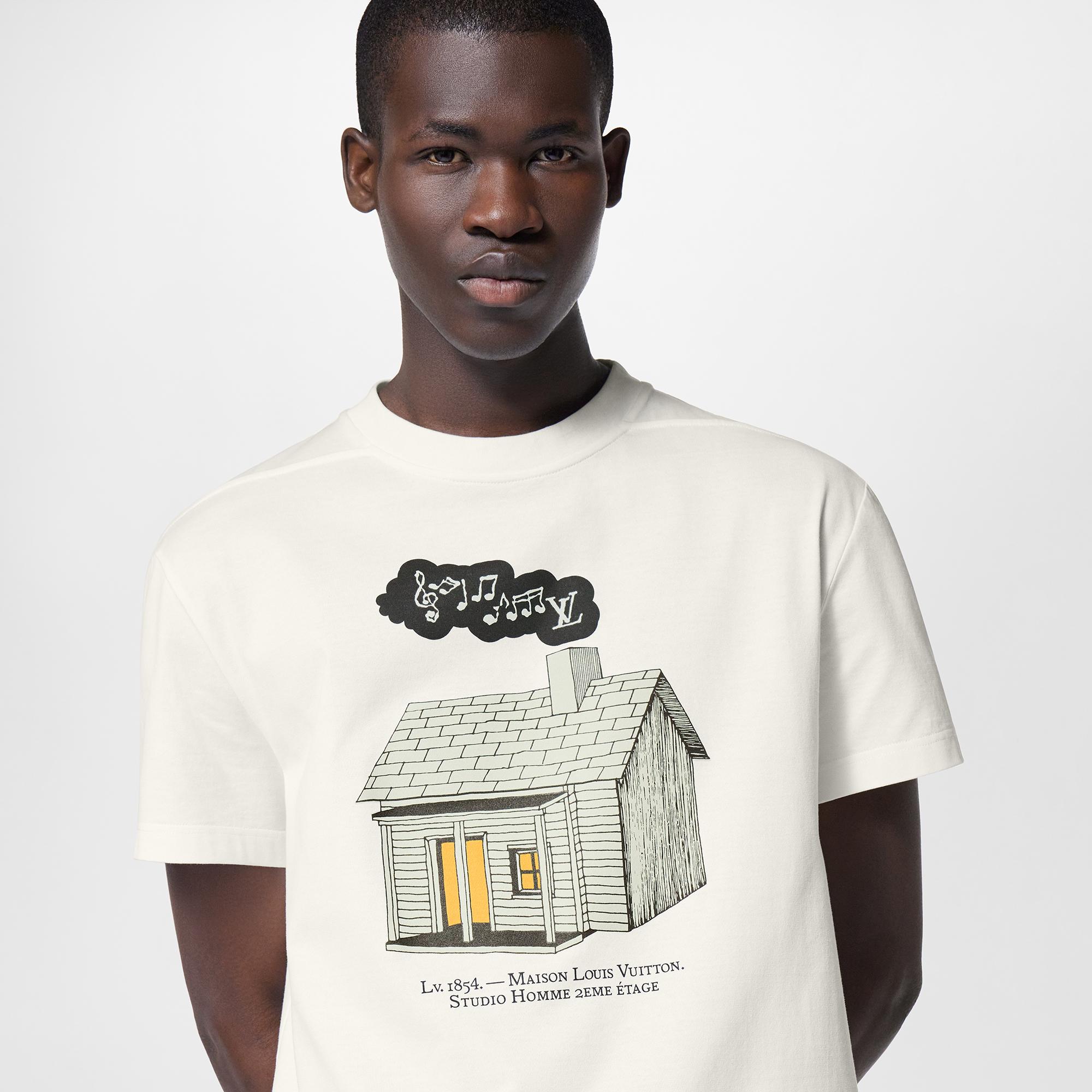  Discontinued Product Obs 14 Camiseta Estampada LV House | Louis Vuitton ® (Zoom no Produto)