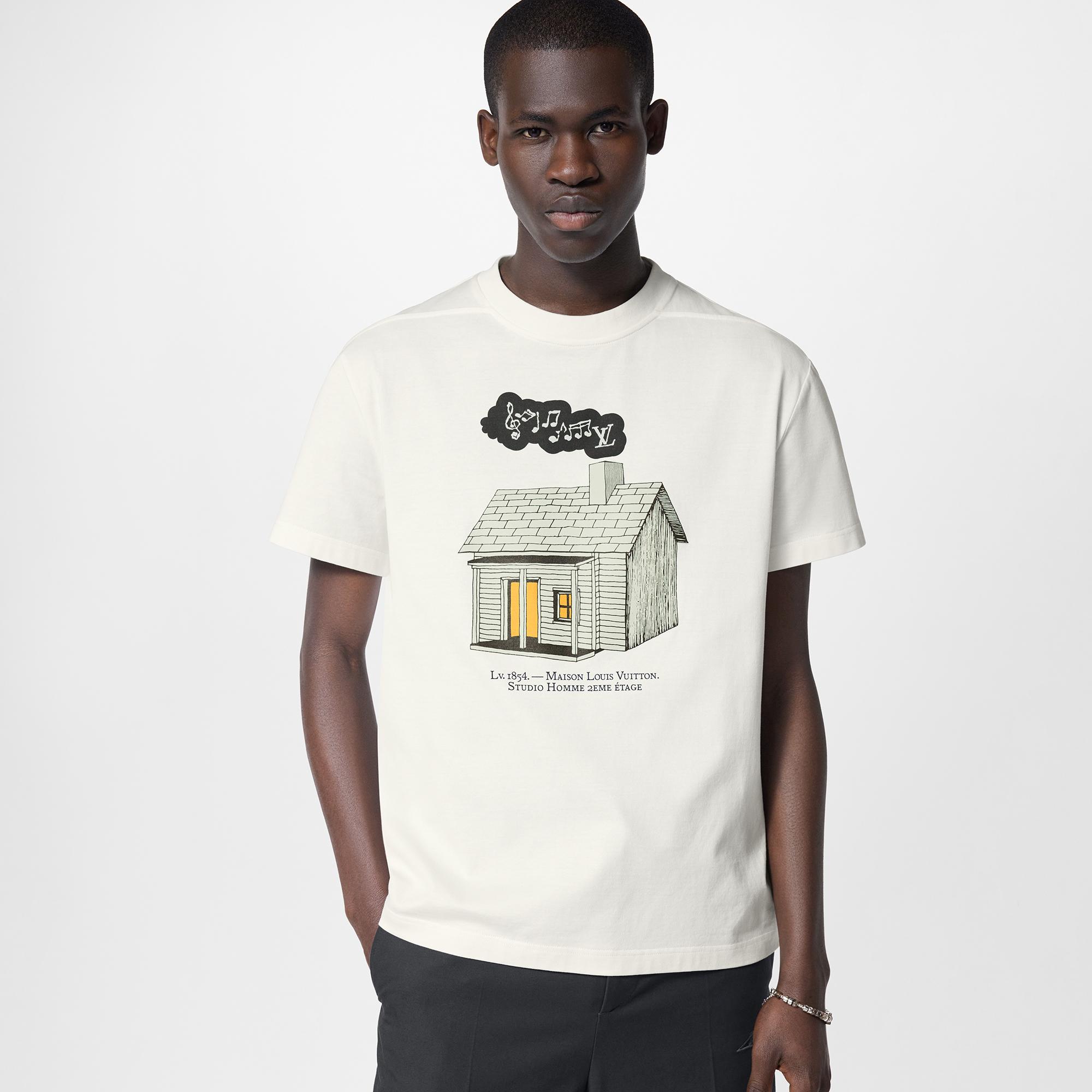  Discontinued Product Obs 14 Camiseta Estampada LV House | Louis Vuitton ® (Zoom no Produto)