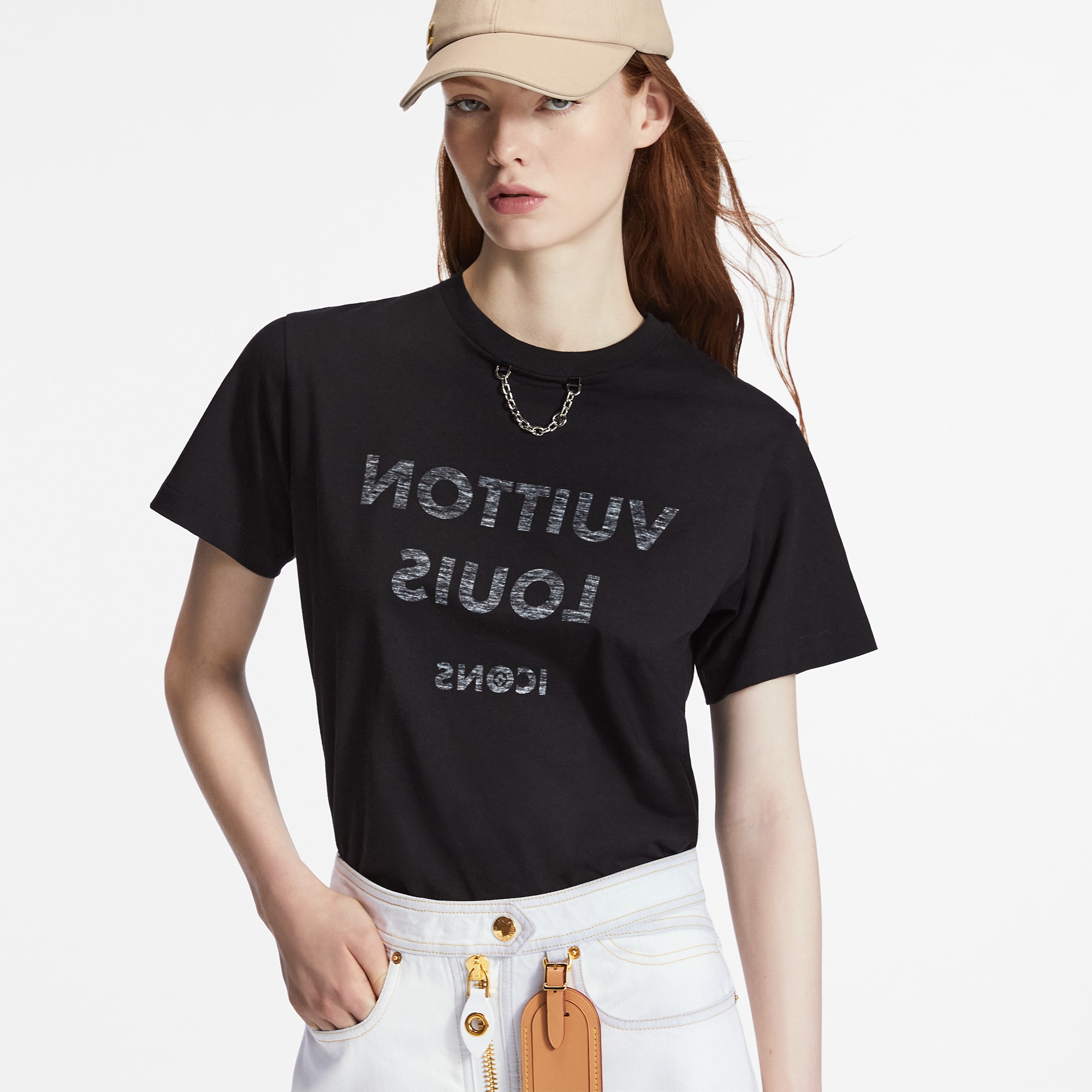  Ready-to-Wear Blusas Camiseta Louis Vuitton Print | Louis Vuitton ® (Zoom no Produto)