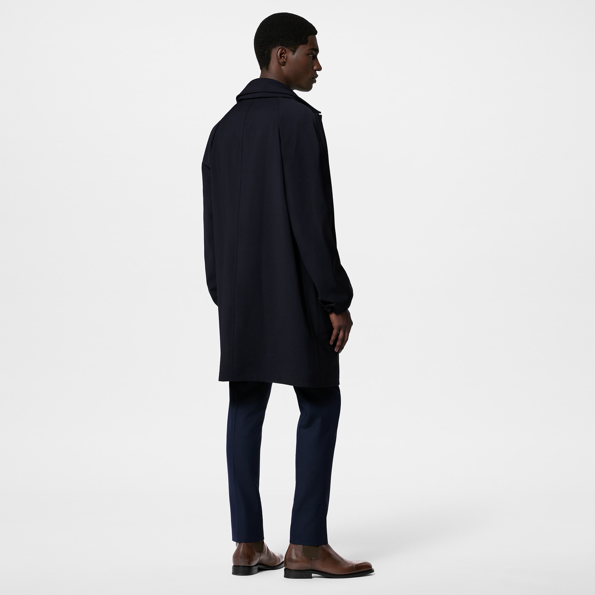  Discontinued Product Obs 12 Capa de Chuva em Lã Tecnológica | Louis Vuitton ® (Zoom no Produto)