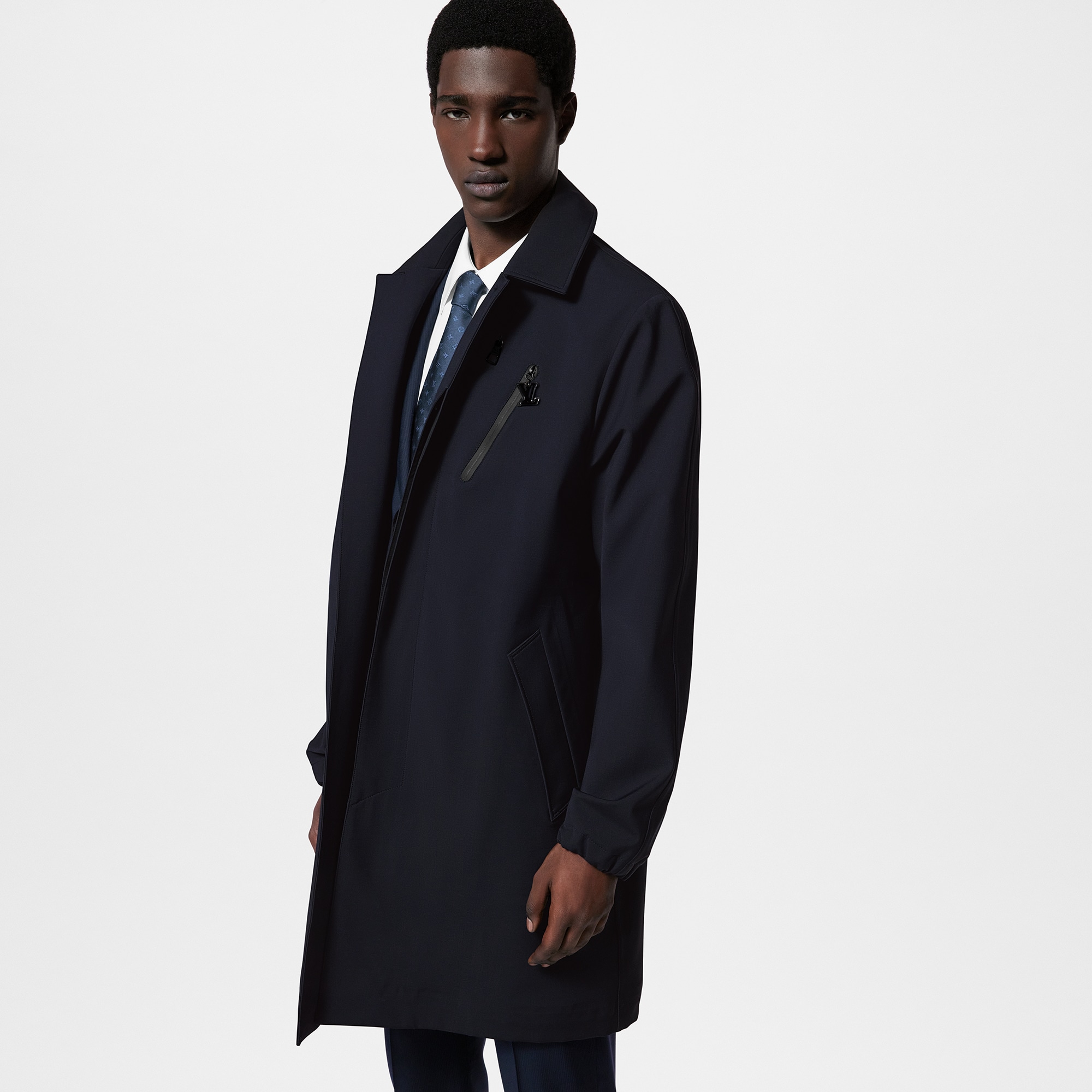  Discontinued Product Obs 12 Capa de Chuva em Lã Tecnológica | Louis Vuitton ® (Zoom no Produto)