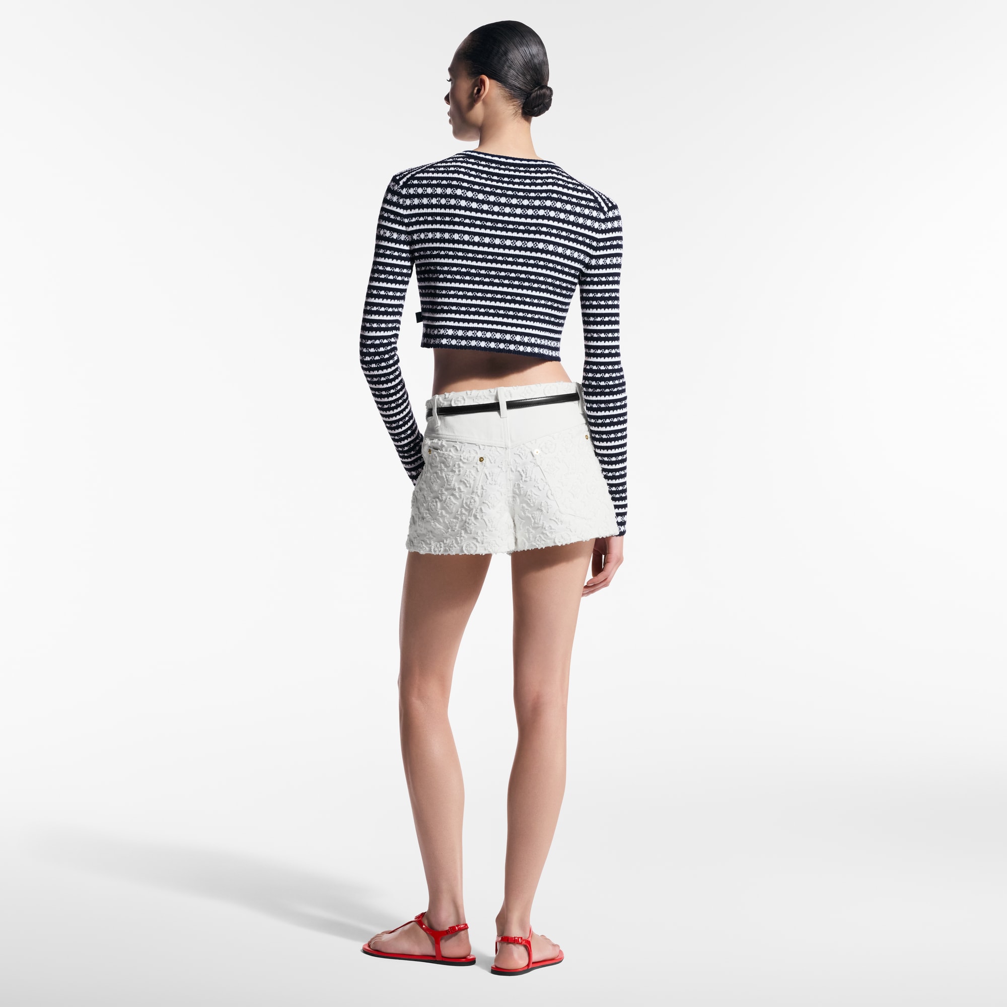  Ready-to-Wear Tricot Cardigã com Listras Onduladas | Louis Vuitton ® (Zoom no Produto)