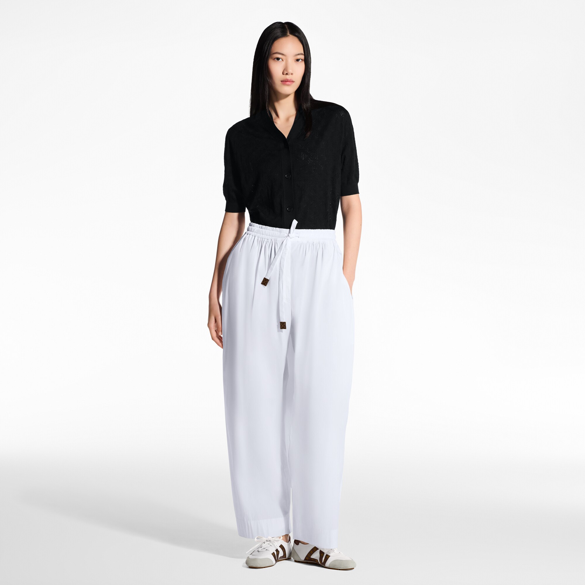  Ready-to-Wear Tricot Cardigã de Manga Curta Mahina Monogram | Louis Vuitton ® (Zoom no Produto)