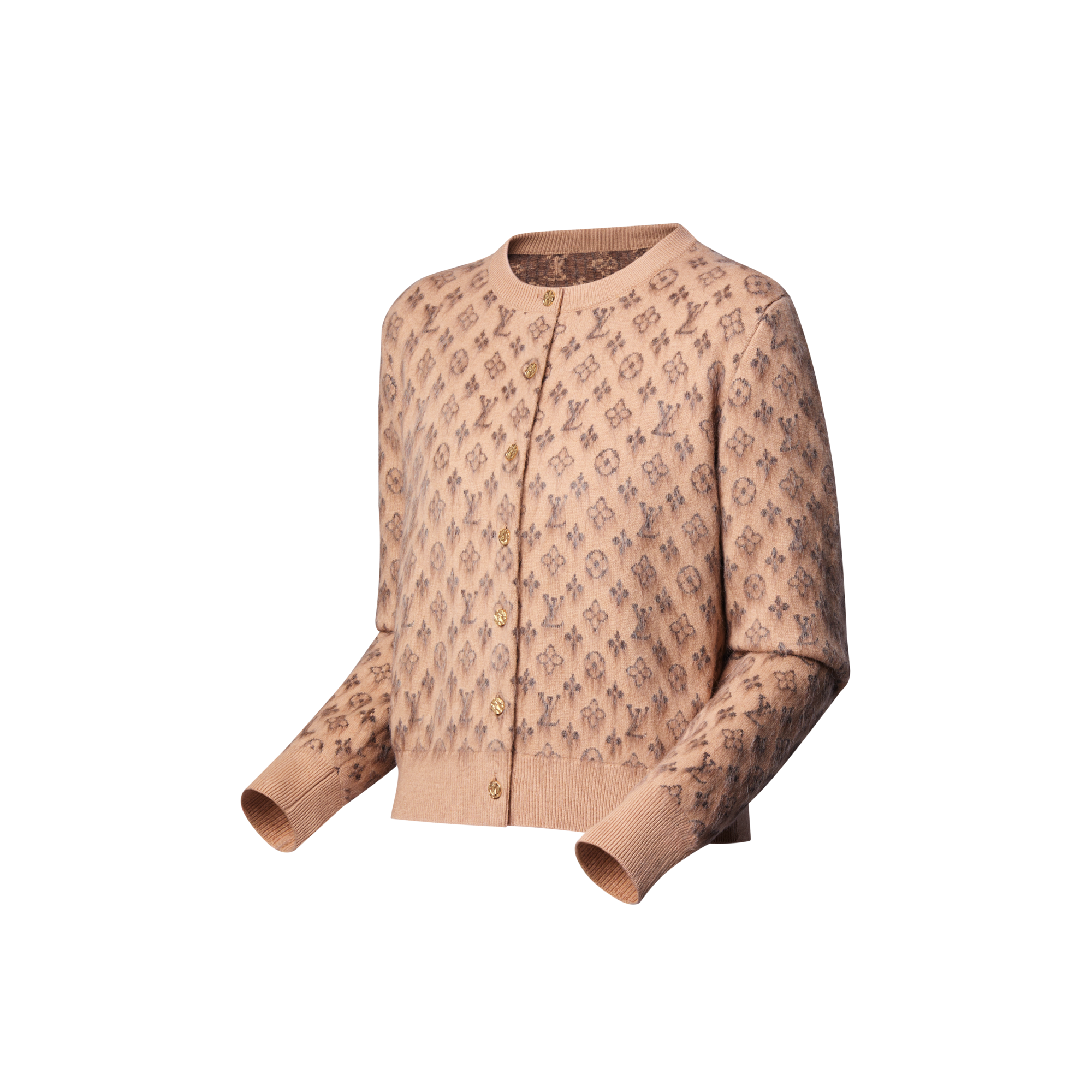  Ready-to-Wear Tricot Cardigã em Lã de Alpaca Escovada com Monogram | Louis Vuitton ® (Zoom no Produto)