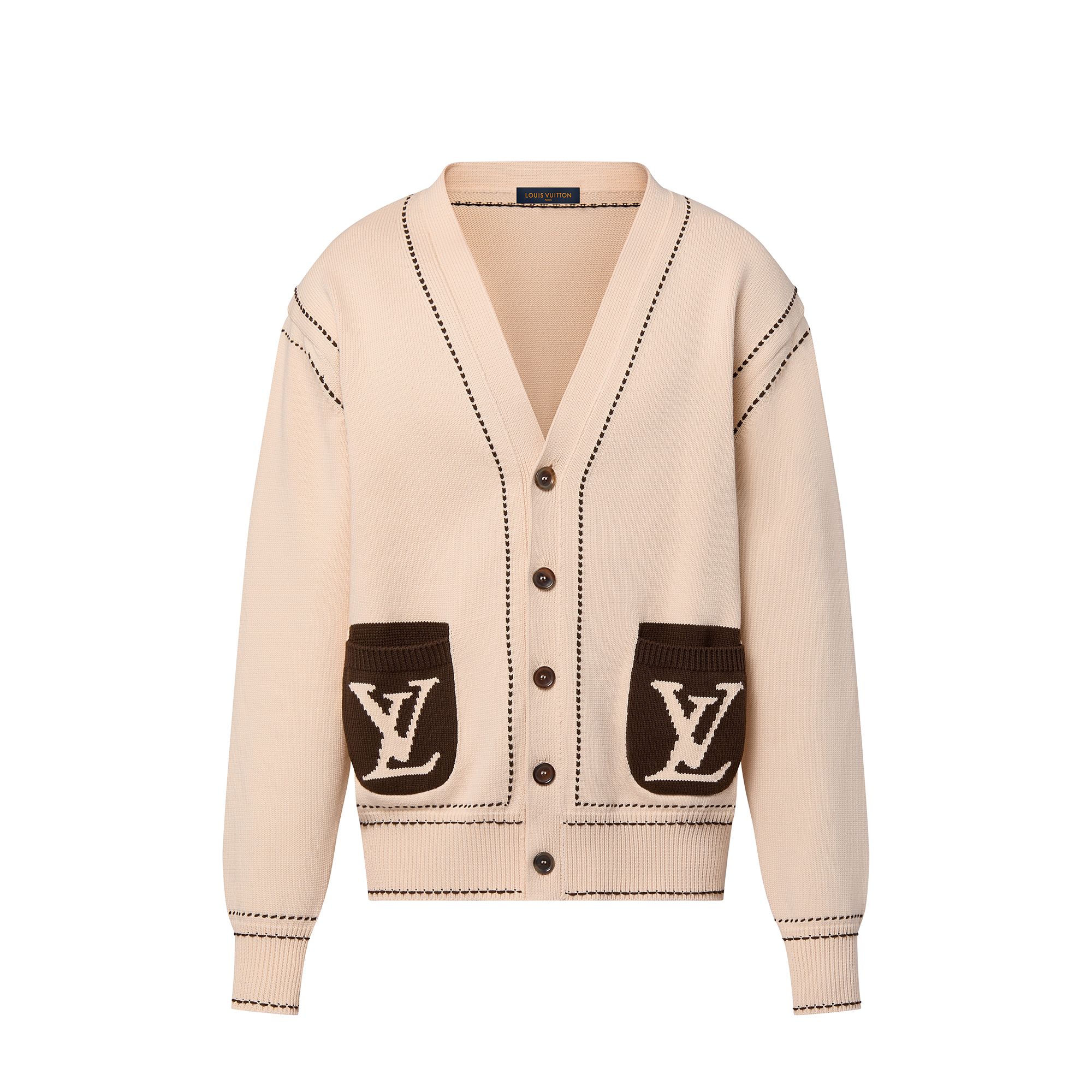  Discontinued Product Obs 12 Cardigã Leve com Assinatura | Louis Vuitton ® (Zoom no Produto)