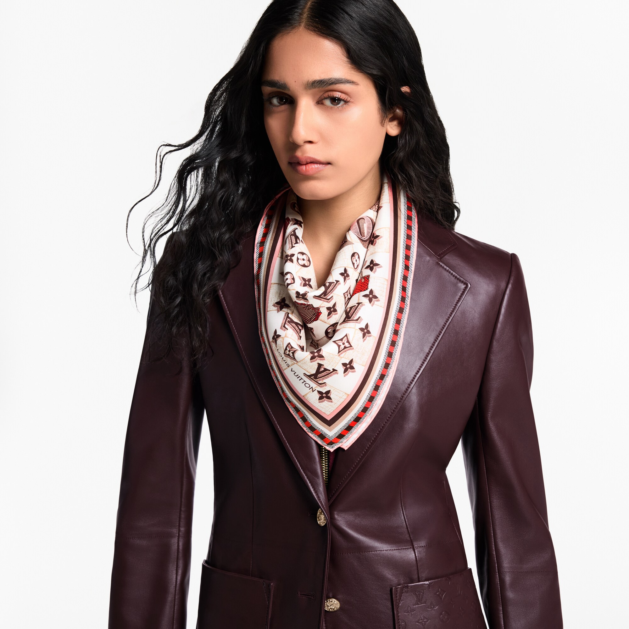 S00 Acessórios Lenços de Seda e Bandeaus Carré Damiergram 70 cm | Louis Vuitton ® (Zoom no Produto)