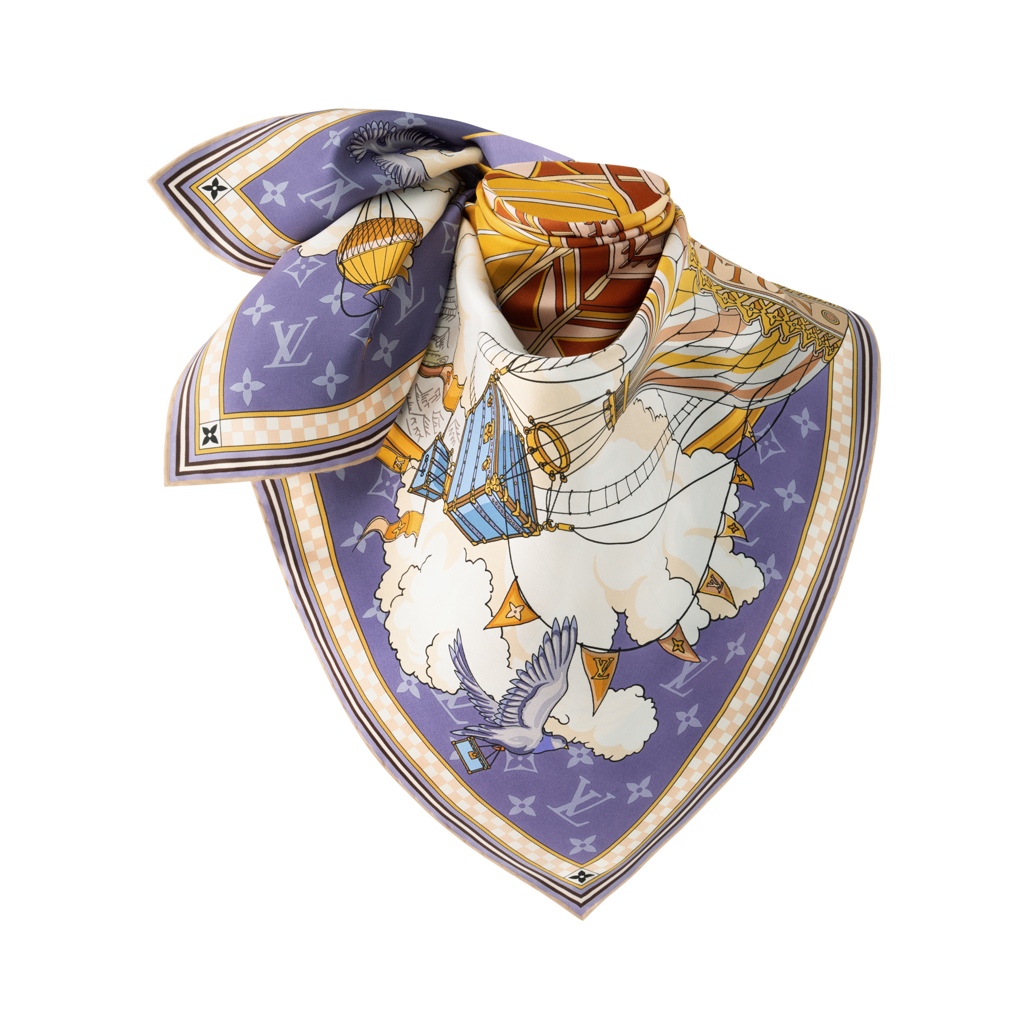 S00 Acessórios Lenços de Seda e Bandeaus Carré From The Cloud 90 cm | Louis Vuitton ® (Zoom no Produto)