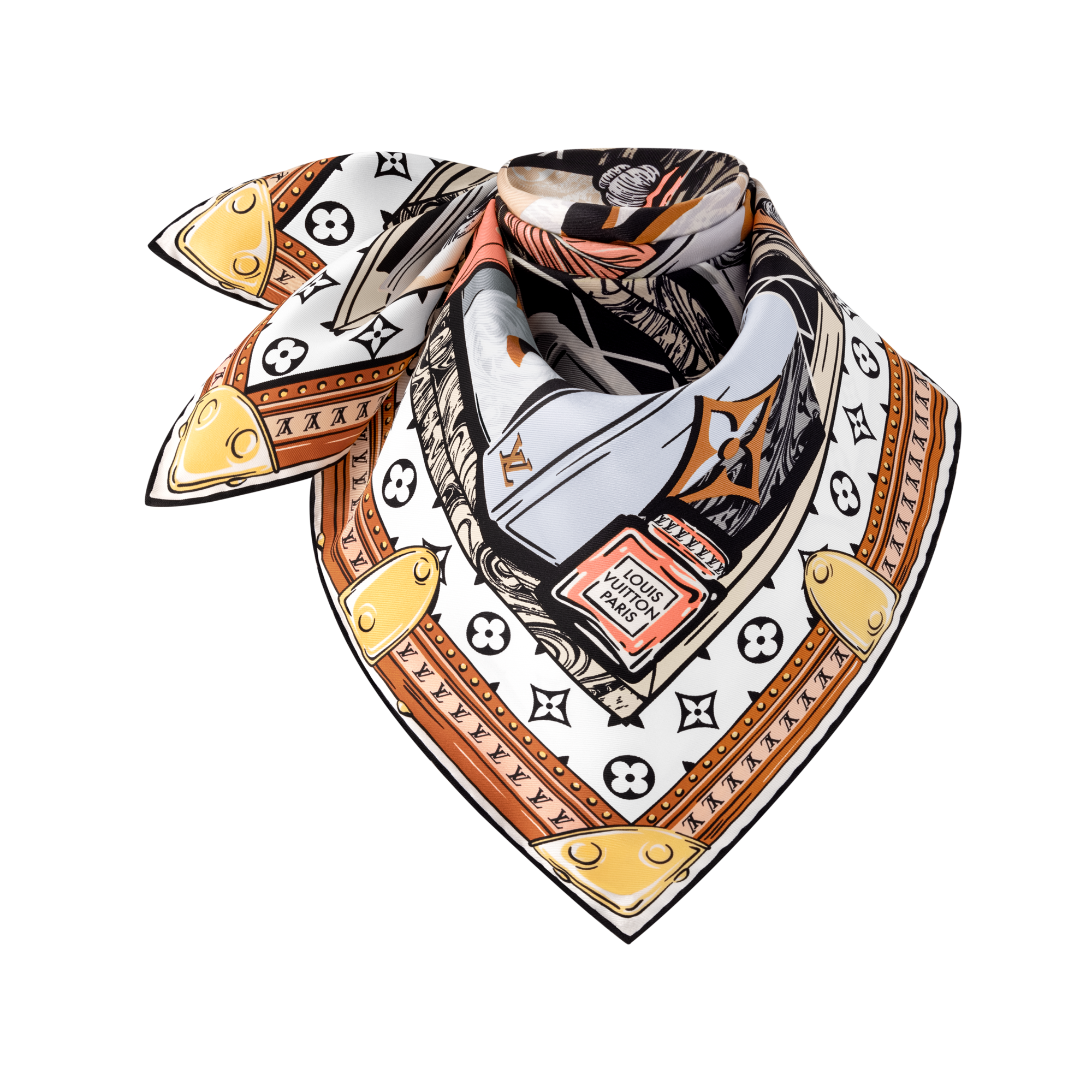 S00 Acessórios Lenços de Seda e Bandeaus Carré LV Library 70 cm | Louis Vuitton ® (Zoom no Produto)