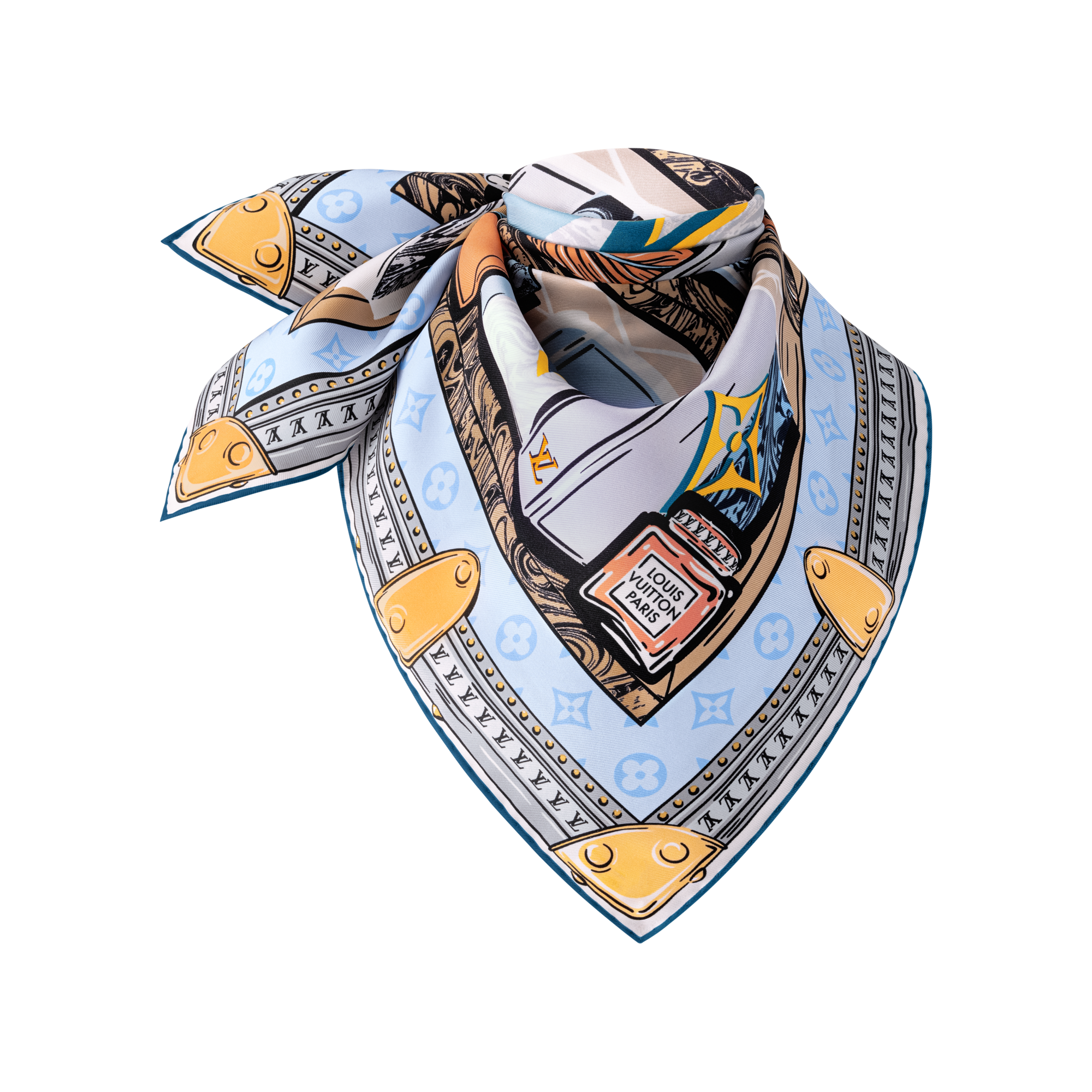 S00 Acessórios Lenços de Seda e Bandeaus Carré LV Library 70 cm | Louis Vuitton ® (Zoom no Produto)