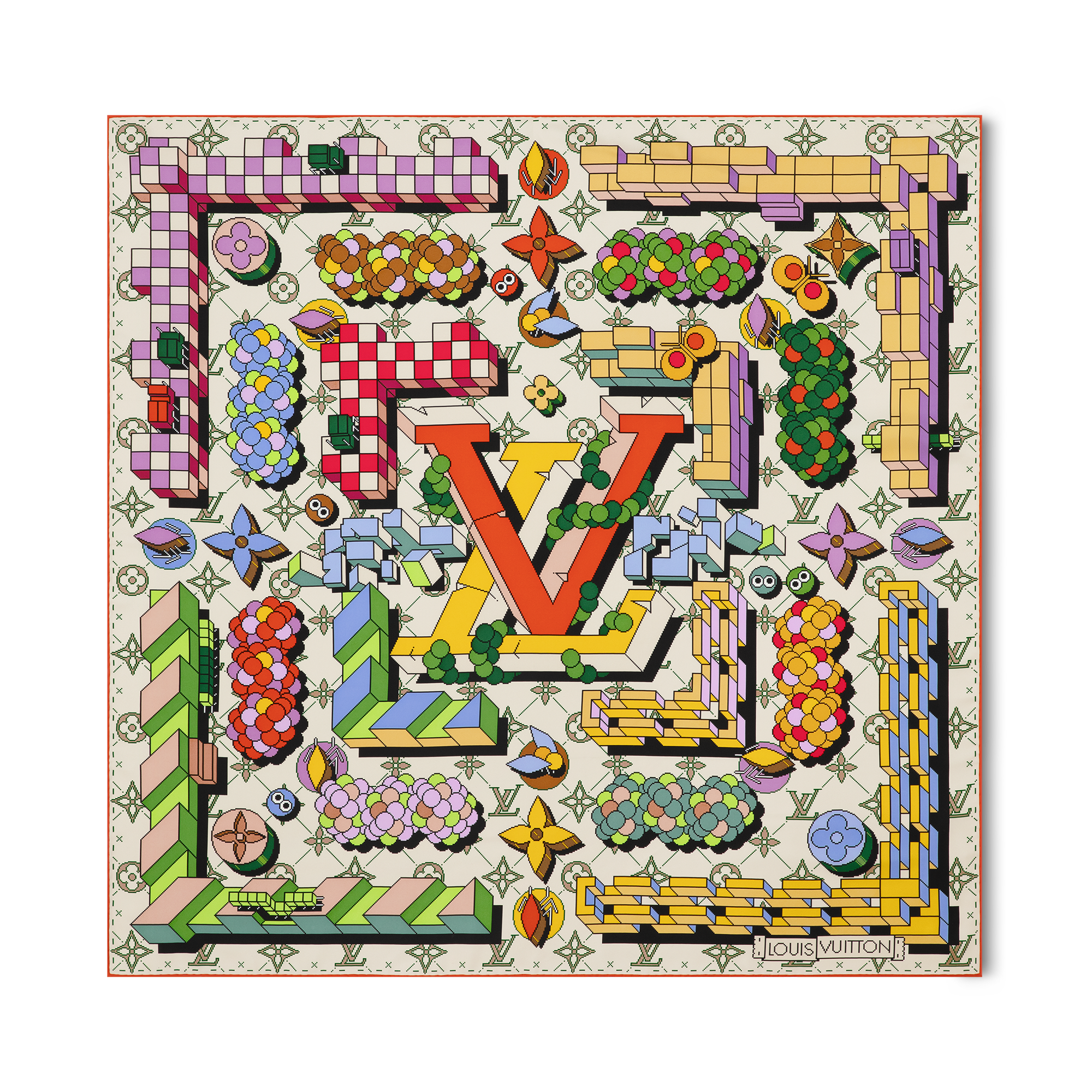 S00 Acessórios Lenços de Seda e Bandeaus Carré Maze Of Precious 90 cm | Louis Vuitton ® (Zoom no Produto)