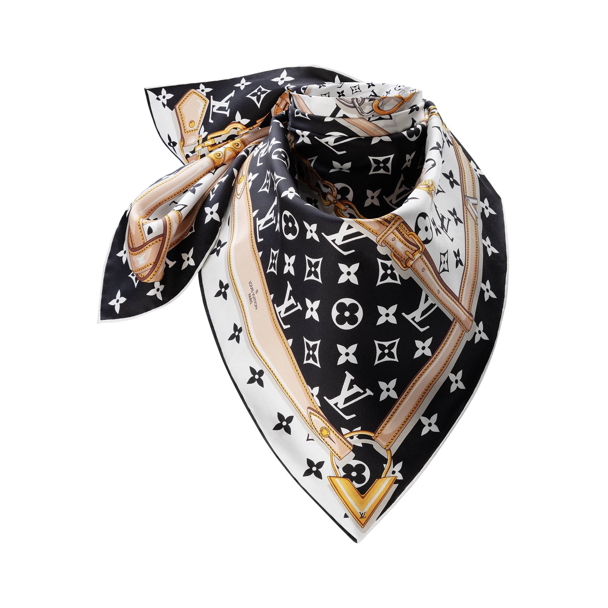 S00 Acessórios Lenços de Seda e Bandeaus Carré Monogram Confidential 90 cm | Louis Vuitton ® (Zoom no Produto)