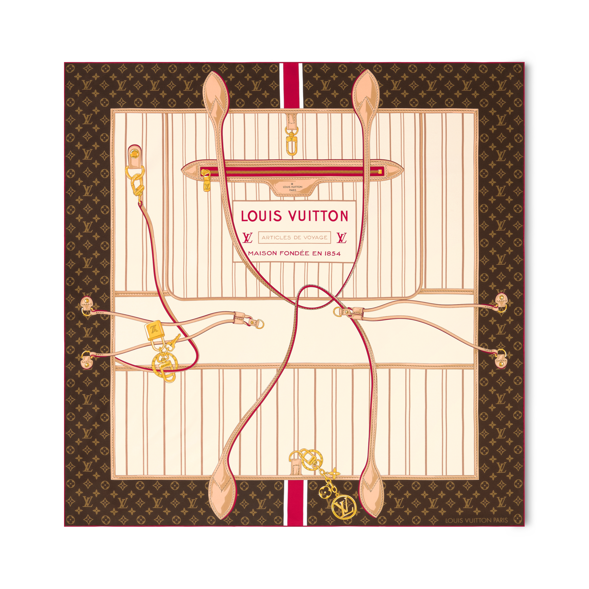 S00 Acessórios Lenços de Seda e Bandeaus Carré My Neverfull 90 | Louis Vuitton ® (Zoom no Produto)