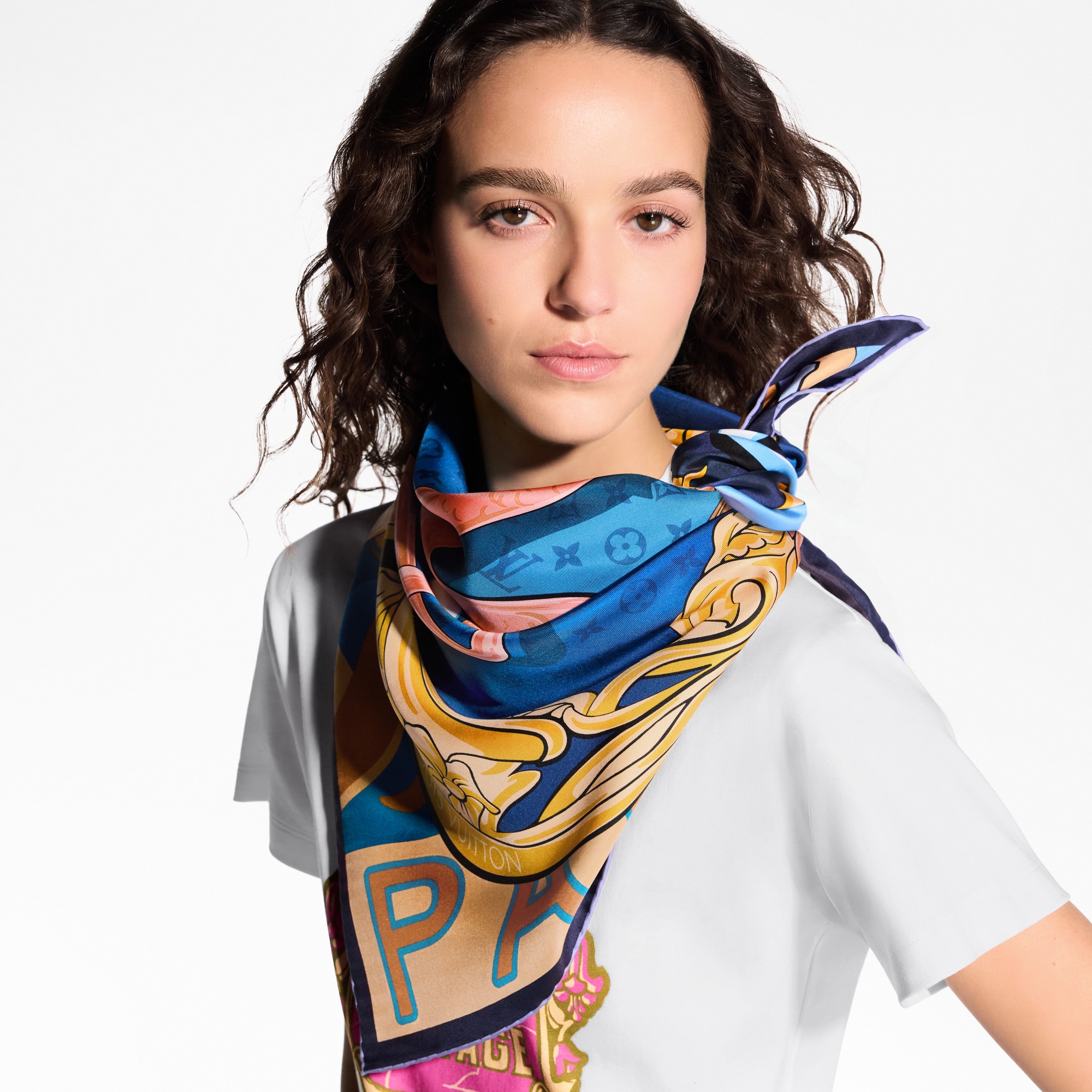 S00 Acessórios Lenços de Seda e Bandeaus Carré Through The Window 90 cm | Louis Vuitton ® (Zoom no Produto)