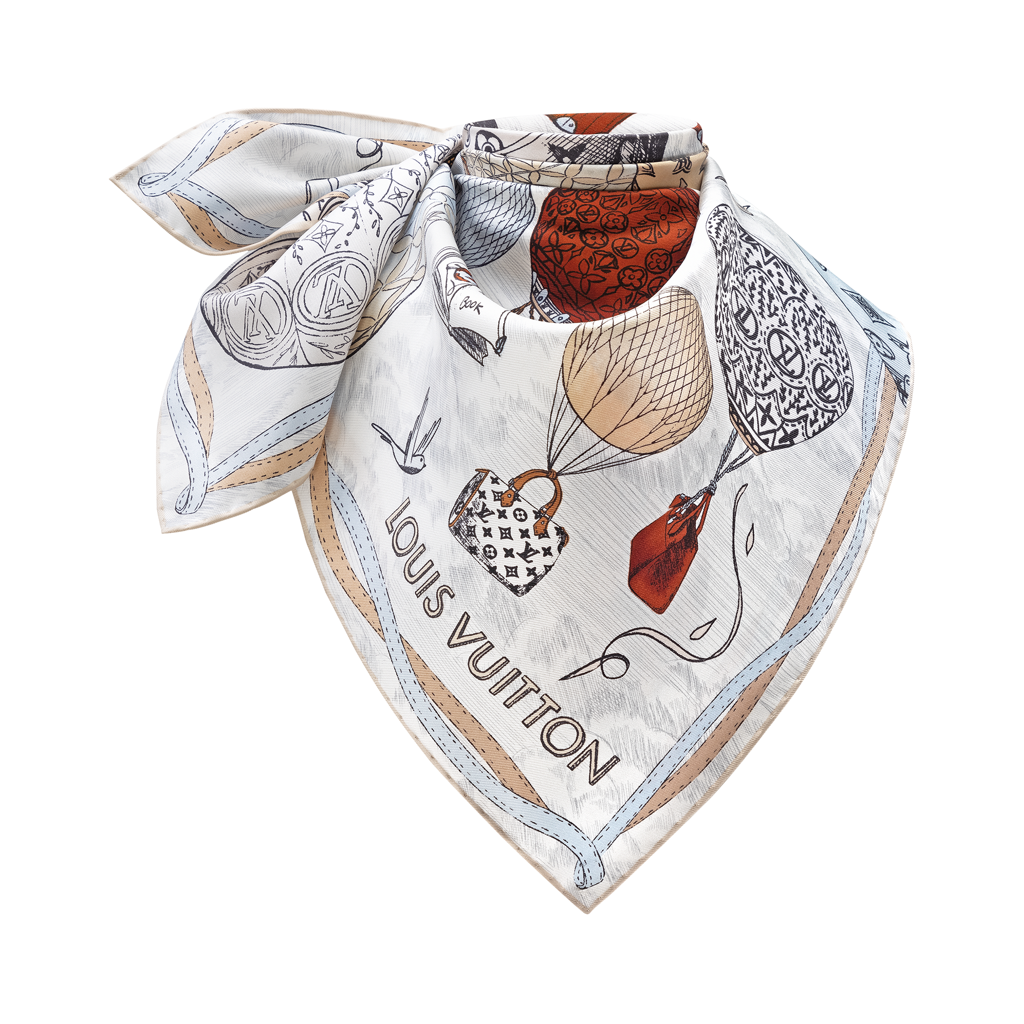S00 Acessórios Lenços de Seda e Bandeaus Carré Up And Away 90 cm | Louis Vuitton ® (Zoom no Produto)