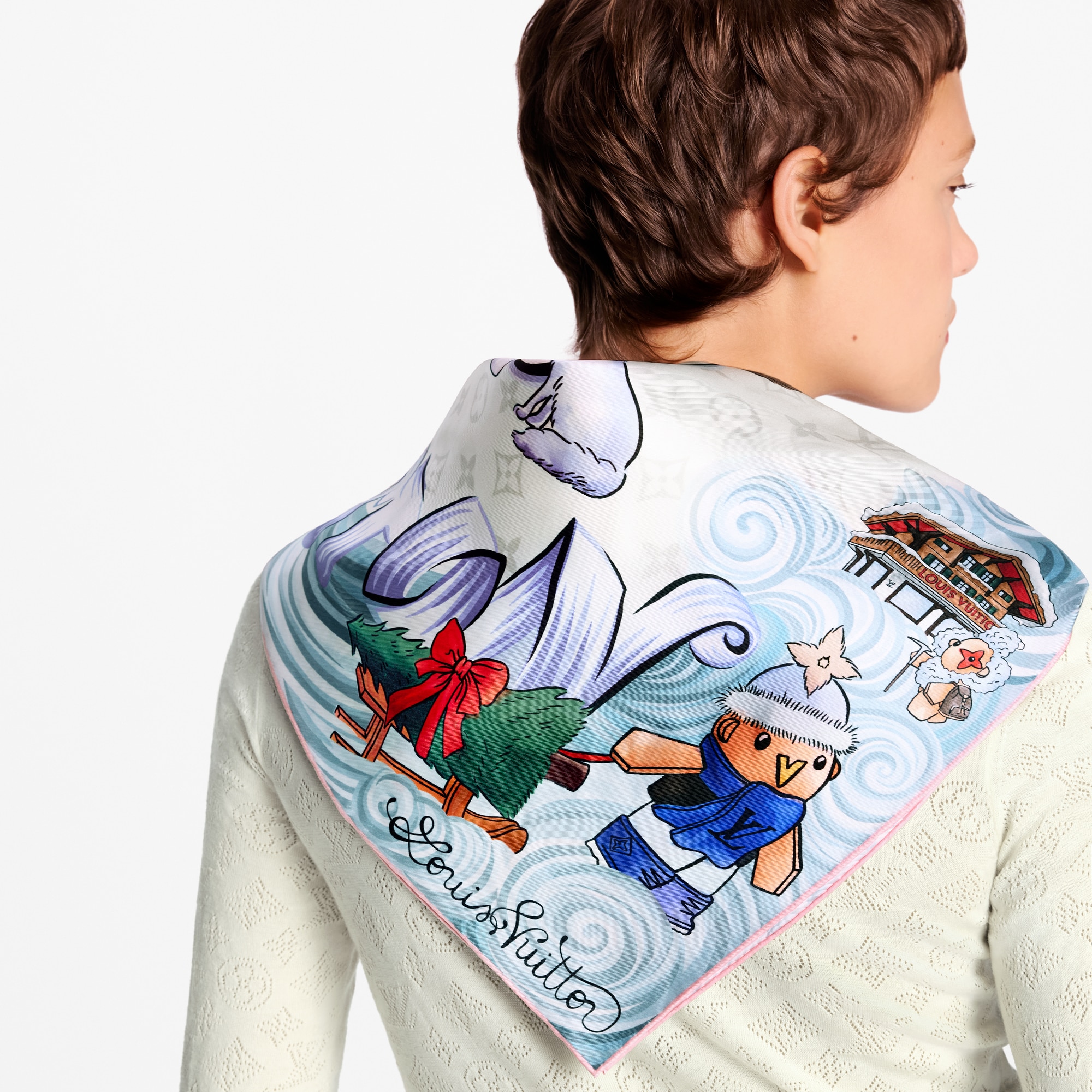 S00 Acessórios Lenços de Seda e Bandeaus Carré Vivienne Winter Holiday 70 cm | Louis Vuitton ® (Zoom no Produto)