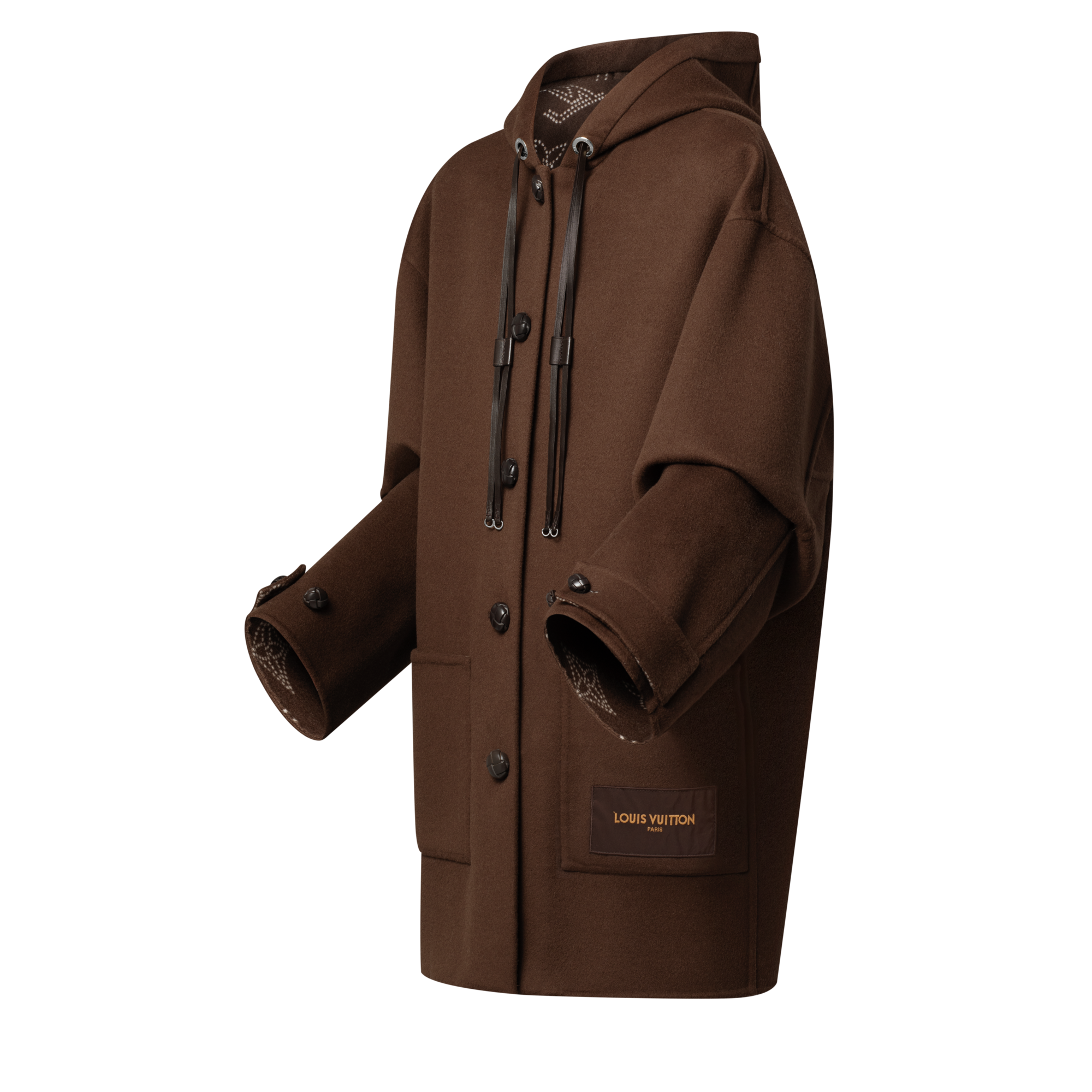  Ready-to-Wear Casacos e Jaquetas Casaco com Capuz e Botões | Louis Vuitton ® (Zoom no Produto)