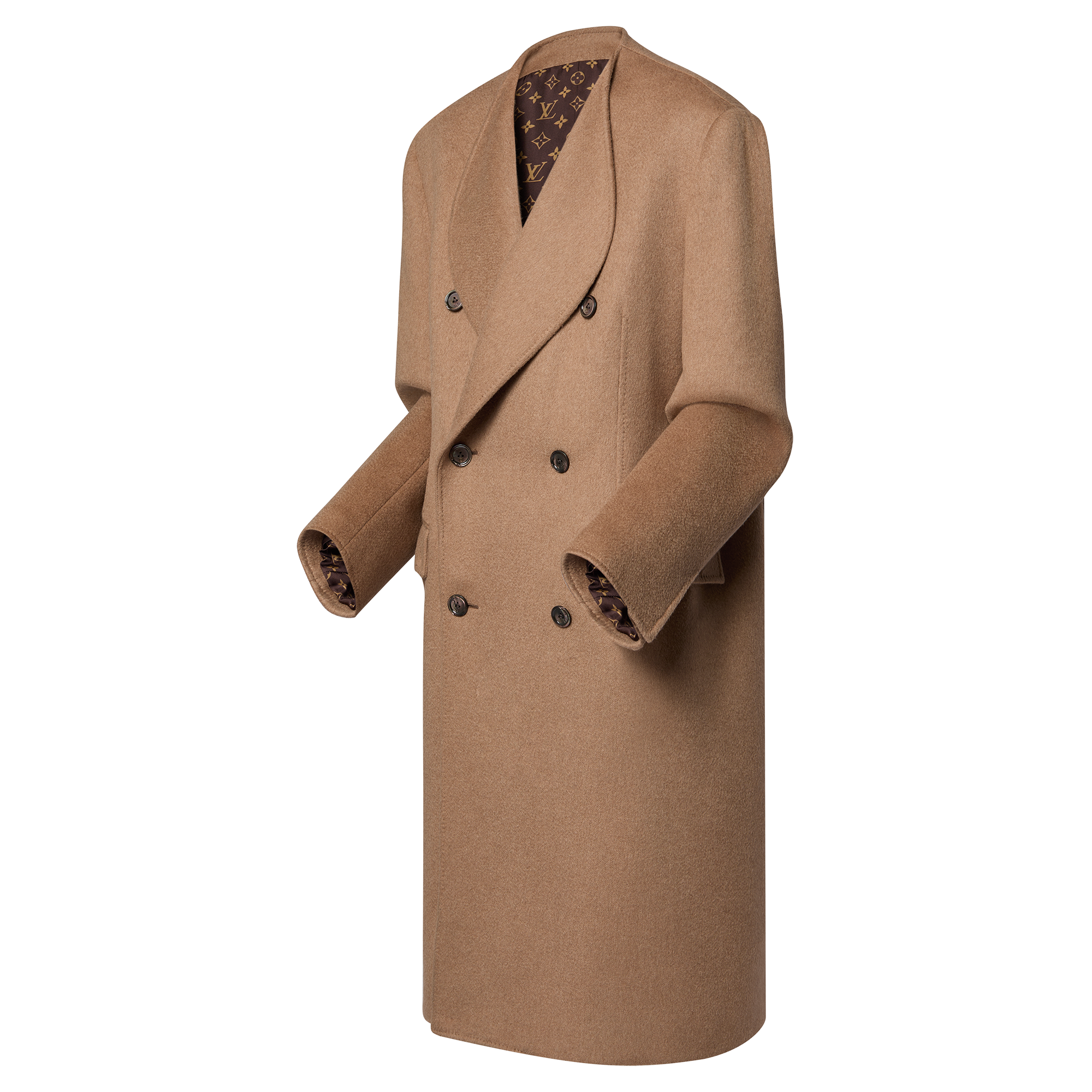  Ready-to-Wear Casacos e Jaquetas Casaco com Pelos de Camelo e Lapela Arredondada  | Louis Vuitton ® (Zoom no Produto)