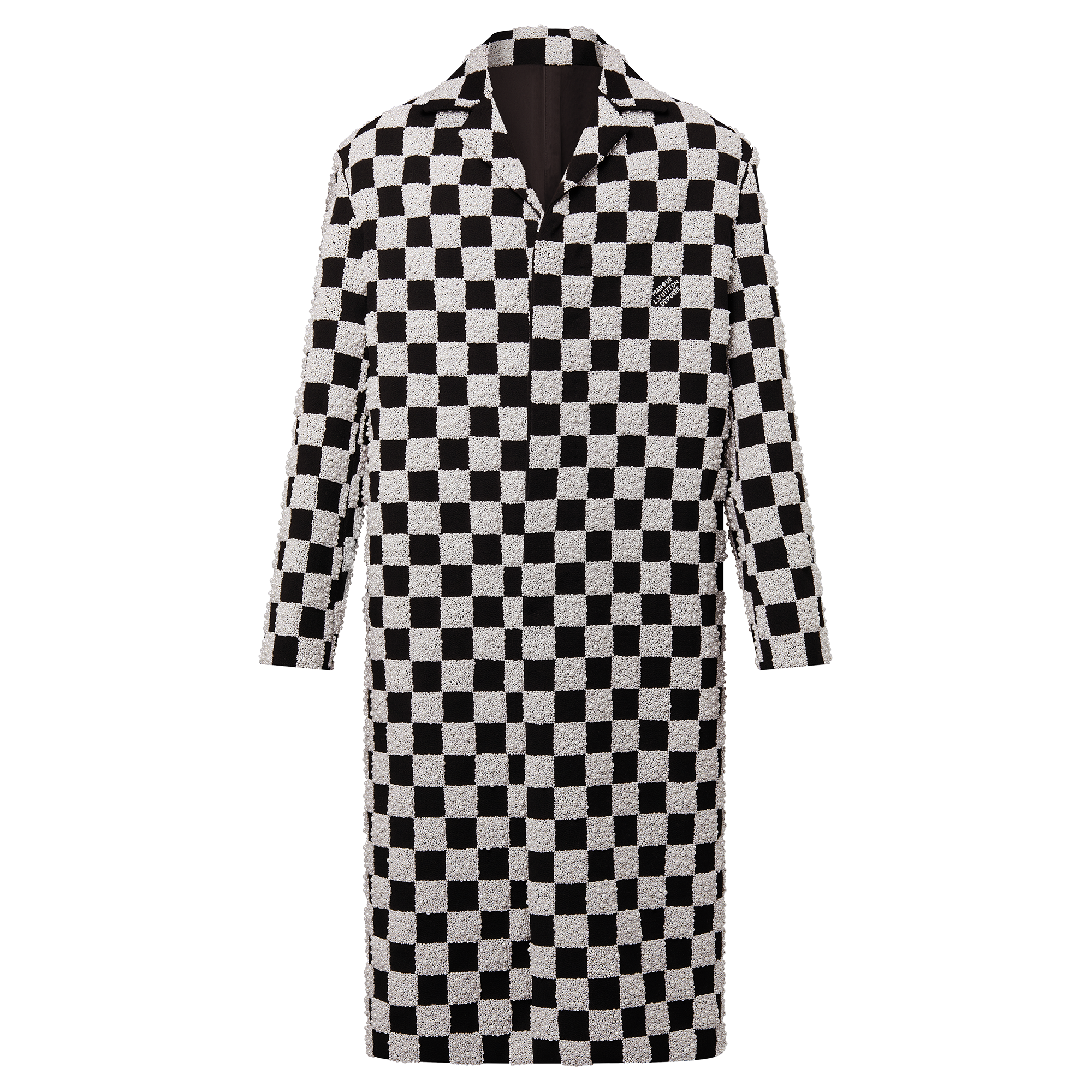  Ready-to-Wear Casacos e Agasalhos Casaco com Xadrez Damier Bordado em Pérolas - Feito Sob Encomenda | Louis Vuitton ® (Zoom no Produto)
