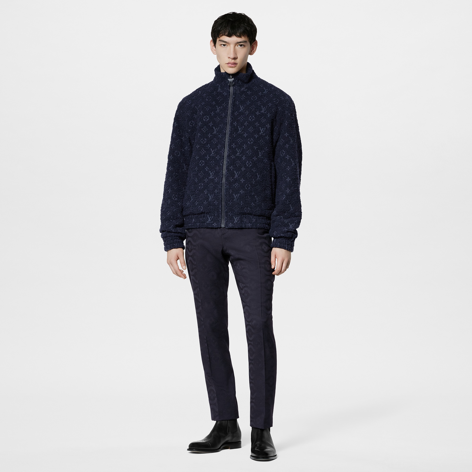  Ready-to-Wear Casacos e Agasalhos Casaco com Zíper Monogram em Lã Bouclé | Louis Vuitton ® (Zoom no Produto)