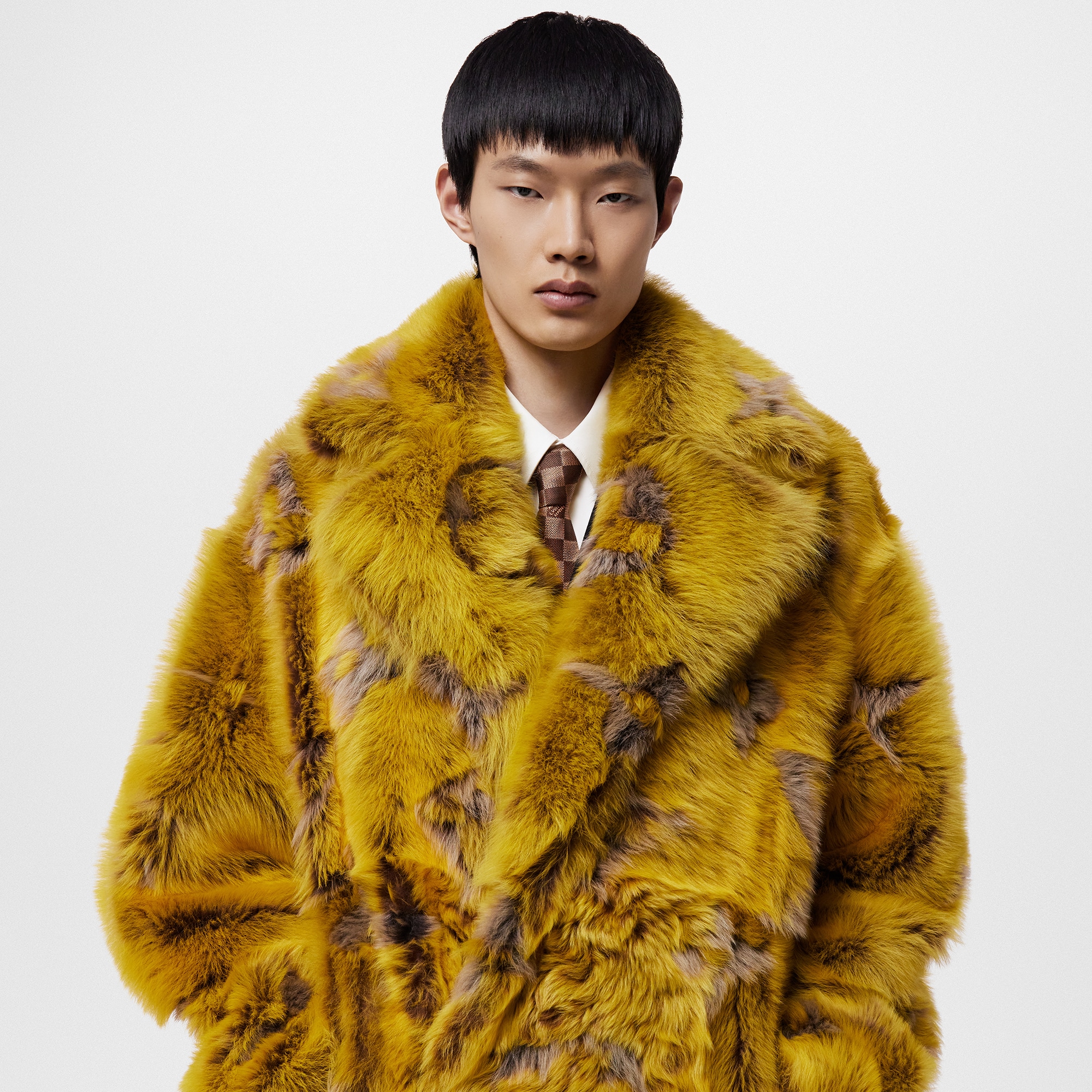  Ready-to-Wear Casacos e Agasalhos Casaco de Shearling com Monogram em Intarsia - Feito Sob Encomenda | Louis Vuitton ® (Zoom no Produto)