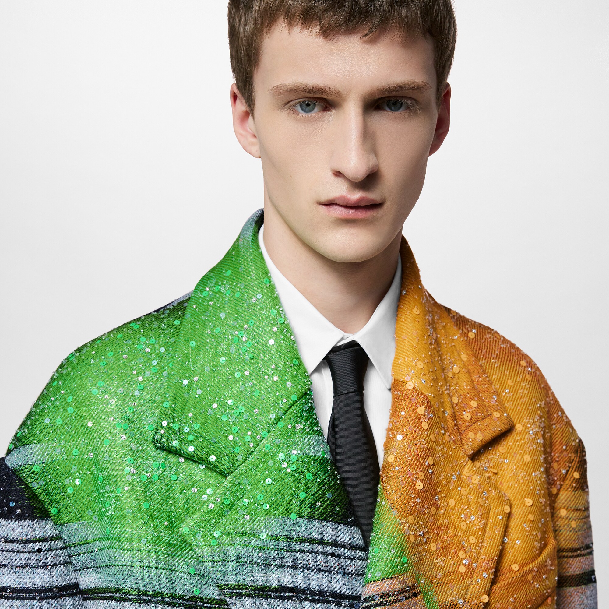  Discontinued Product Obs 1 Casaco em Jacquard de Lã Feito Sob Encomenda | Louis Vuitton ® (Zoom no Produto)