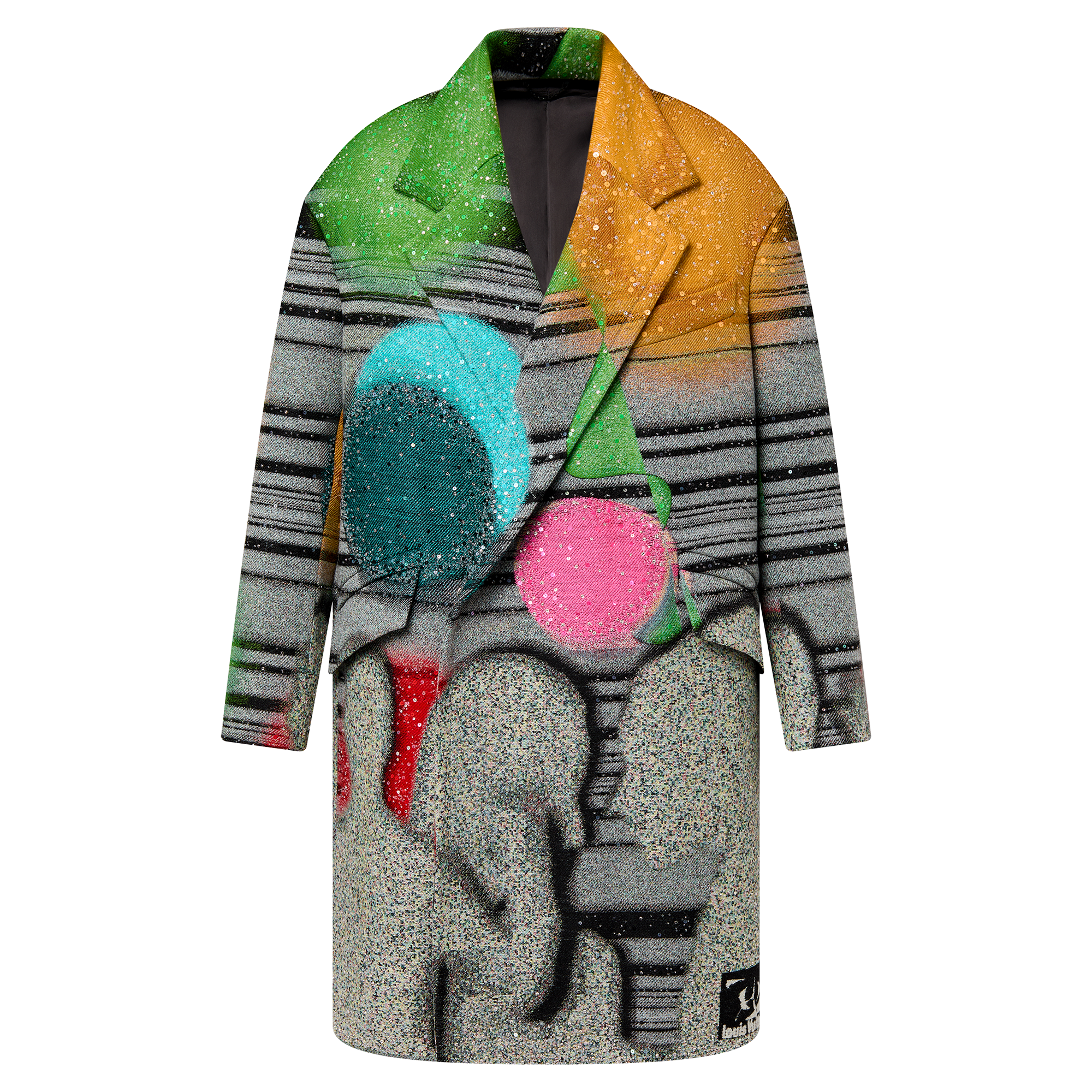  Discontinued Product Obs 1 Casaco em Jacquard de Lã Feito Sob Encomenda | Louis Vuitton ® (Zoom no Produto)