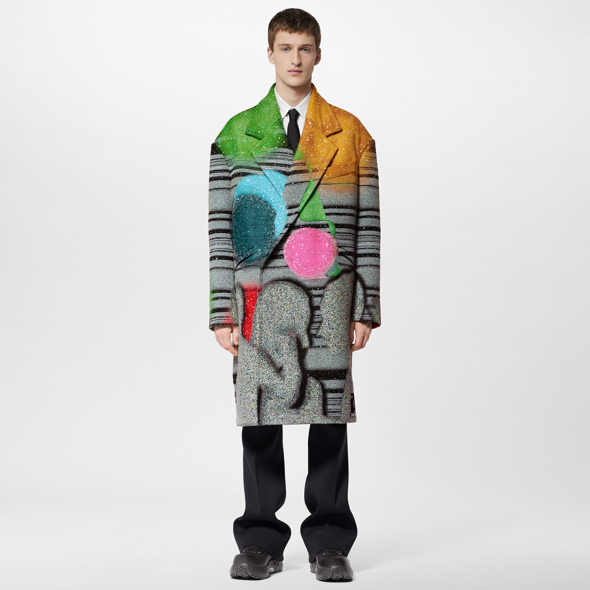  Discontinued Product Obs 1 Casaco em Jacquard de Lã Feito Sob Encomenda | Louis Vuitton ® (Zoom no Produto)