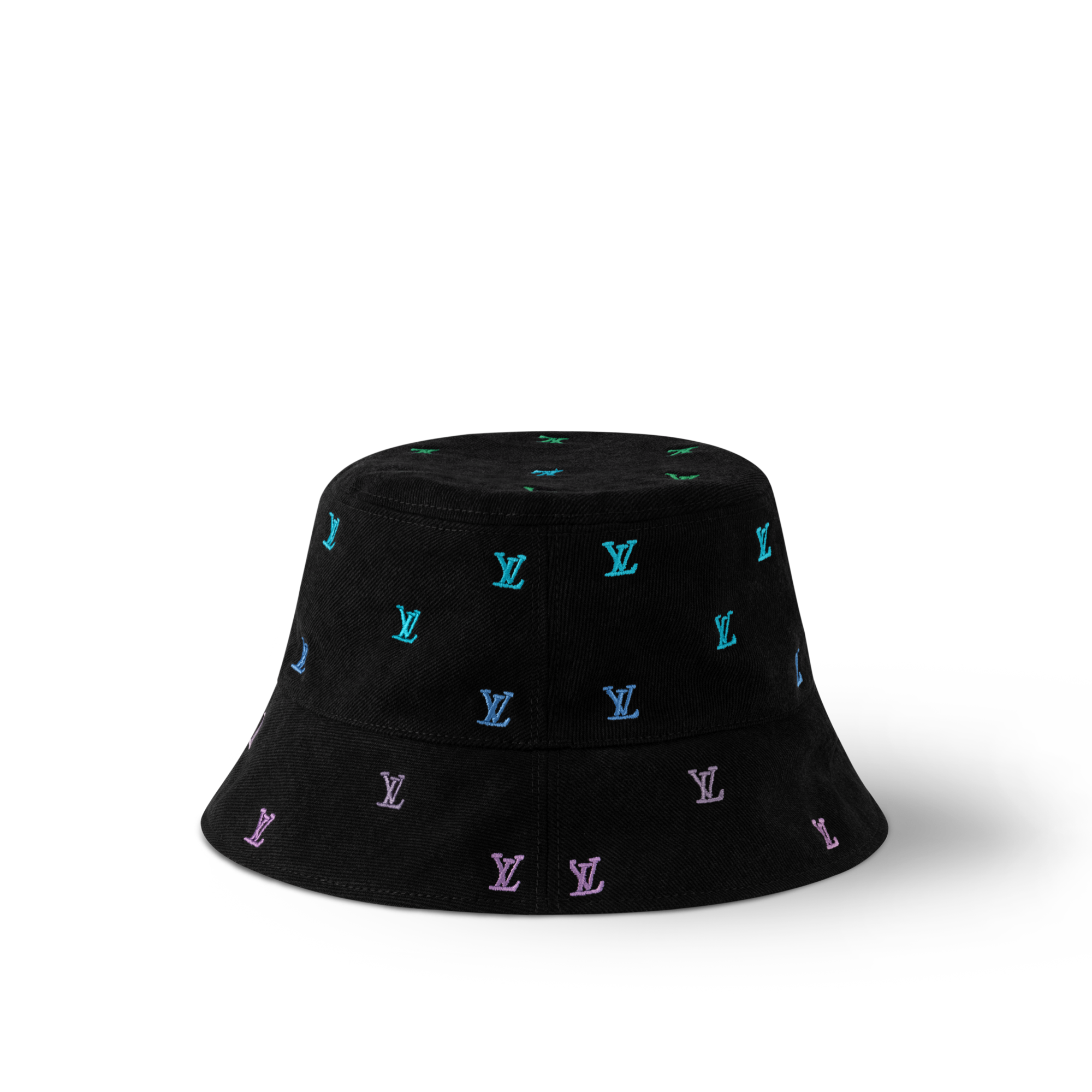 S00 Acessórios Chapéus, Gorros e Luvas Chapéu Bucket Reversível LV Blason Shading Denim | Louis Vuitton ® (Zoom no Produto)