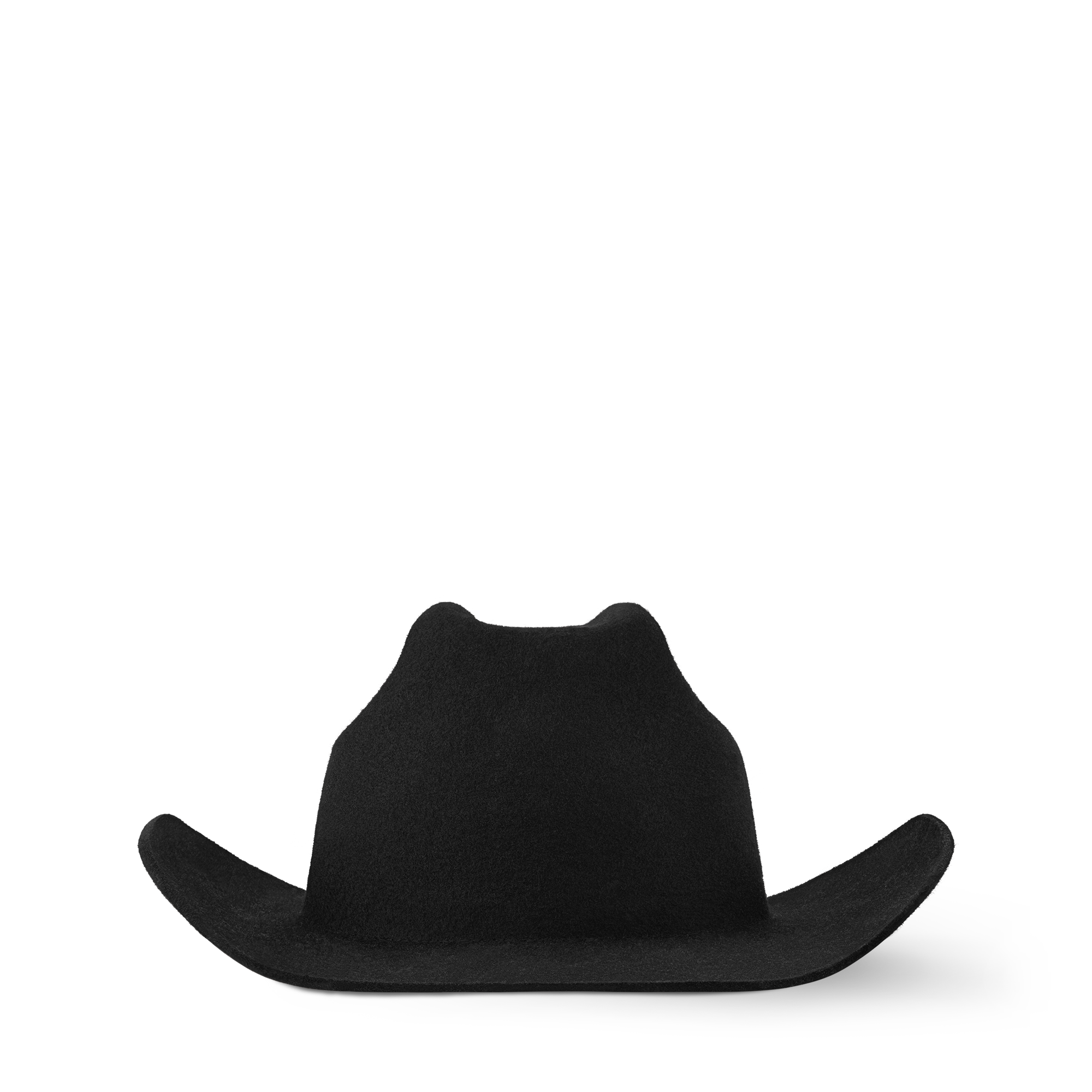 NEW Louis Vuitton Black LV Vers Cowboy Cowgirl Hat Louis Vuitton Monogram-Trimmed Cowboy Hat - Black Hats  main image 4