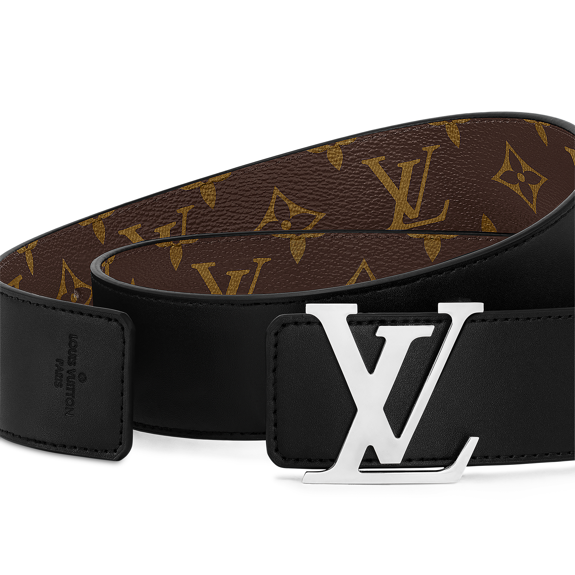 Monogram Macassar Acessórios Cintos CINTO LV INITIALES REVERSÍVEL 40 MM  | Louis Vuitton ® (Zoom no Produto)