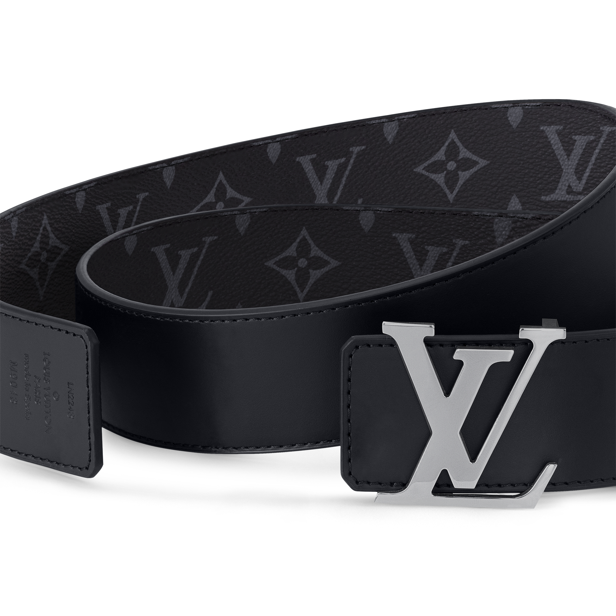 Monogram Eclipse Acessórios Cintos CINTO LV INITIALES REVERSÍVEL 40MM  | Louis Vuitton ® (Zoom no Produto)