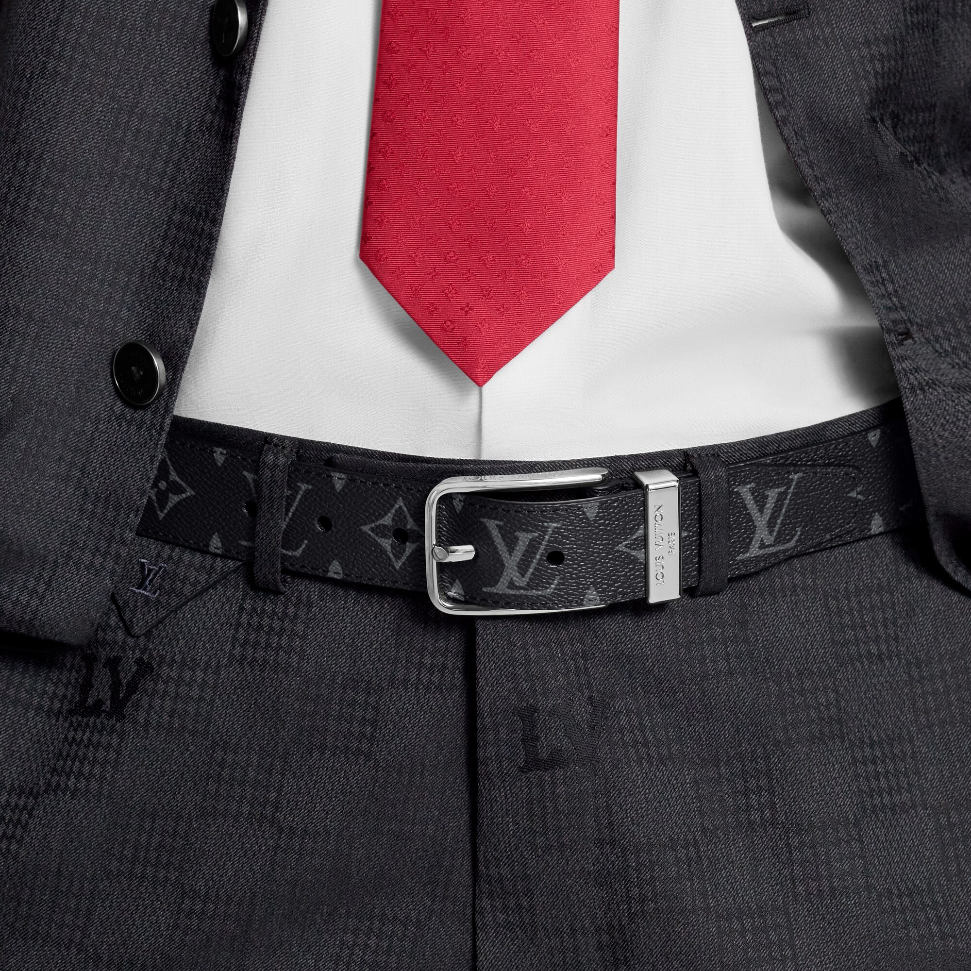 Monogram Eclipse Acessórios Cintos Cinto Pont Neuf 35 mm | Louis Vuitton ® (Zoom no Produto)