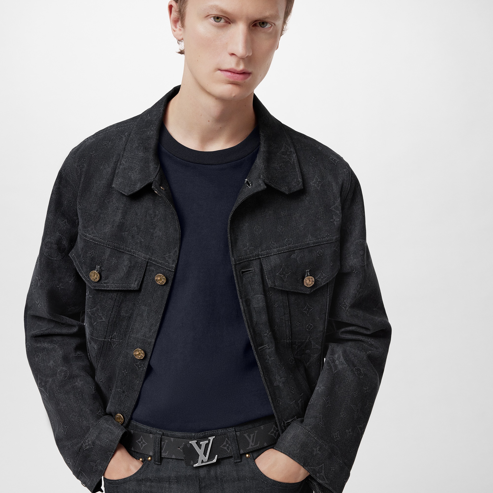 Monogram Eclipse Acessórios Cintos Cinto Reversível LV Initiales 35 mm | Louis Vuitton ® (Zoom no Produto)