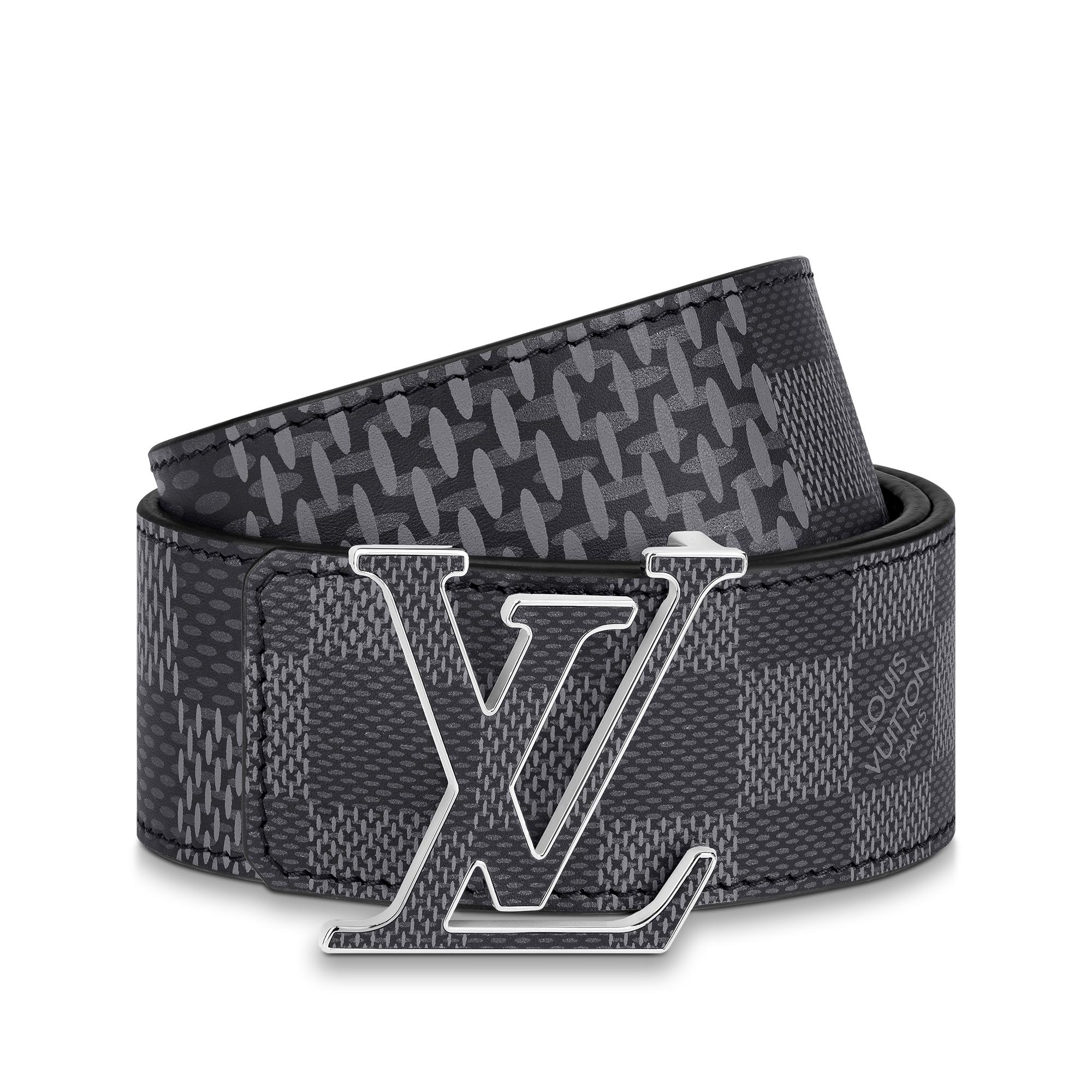 Couro Damier Infini Acessórios Cintos Cinto Reversível LV Initiales 40 mm | Louis Vuitton ® (Zoom no Produto)