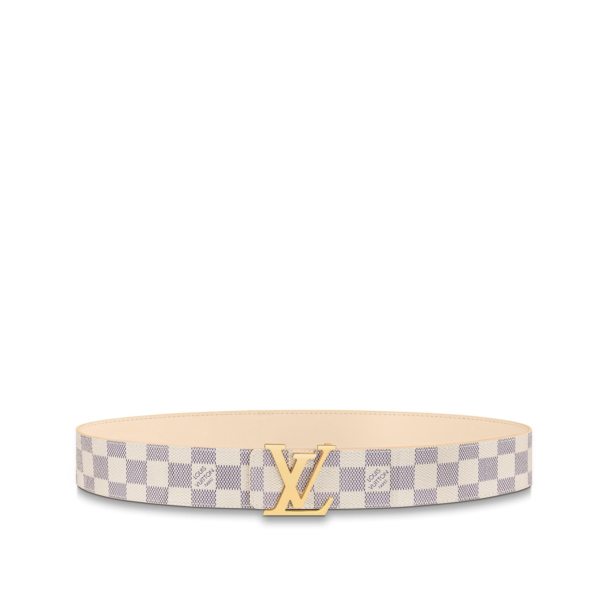 Damier Azur Canvas Acessórios Cintos Cinto Reversível LV Initiales 40 mm | Louis Vuitton ® (Zoom no Produto)