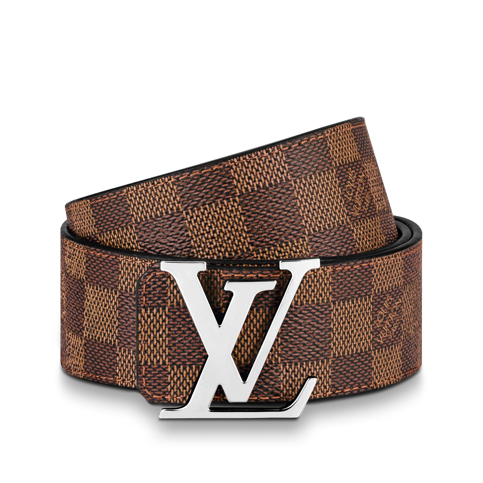 Damier Ébène Acessórios Cintos Cinto Reversível LV Initiales 40MM | Louis Vuitton ® (Zoom no Produto)