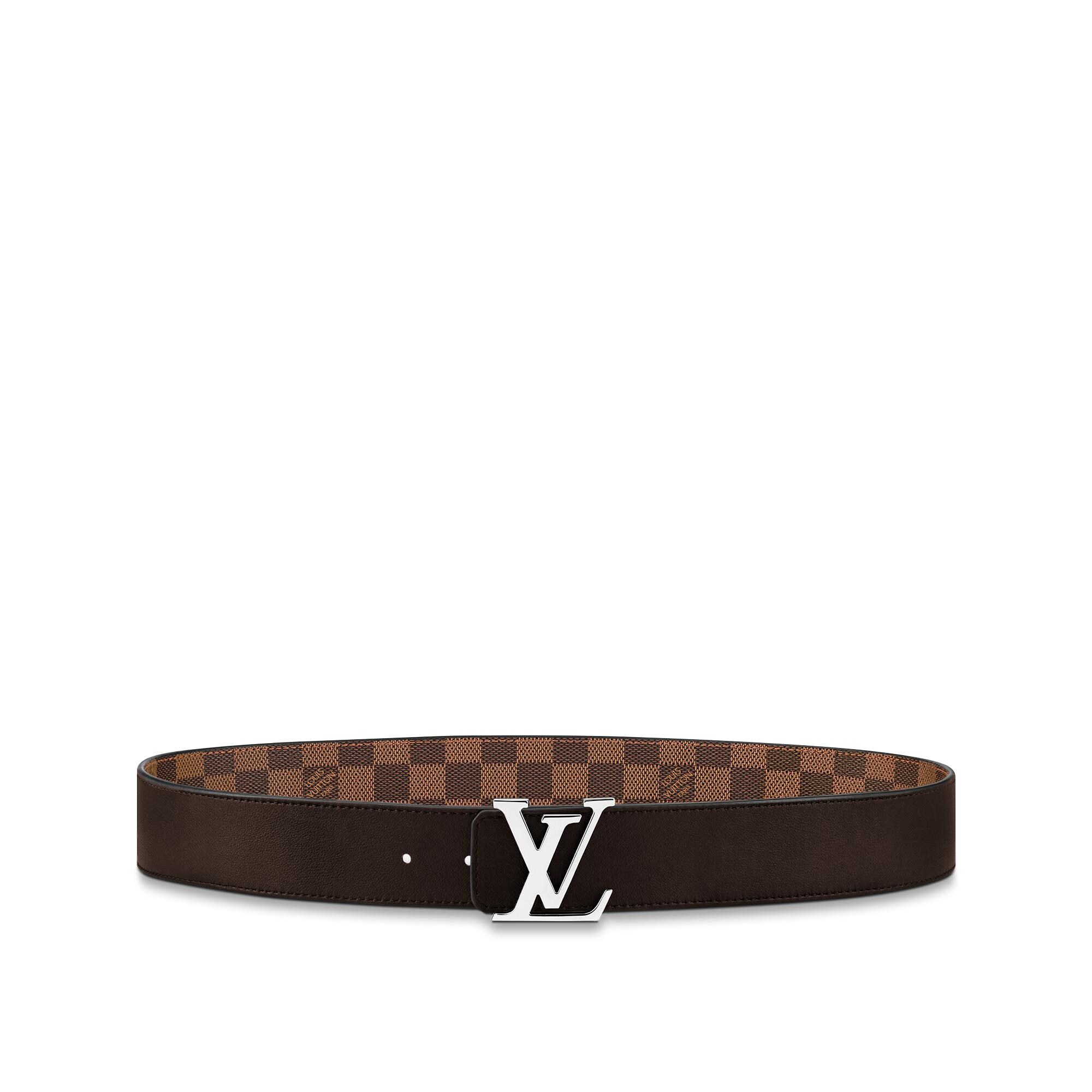 Damier Ébène Acessórios Cintos Cinto Reversível LV Initiales 40MM | Louis Vuitton ® (Zoom no Produto)