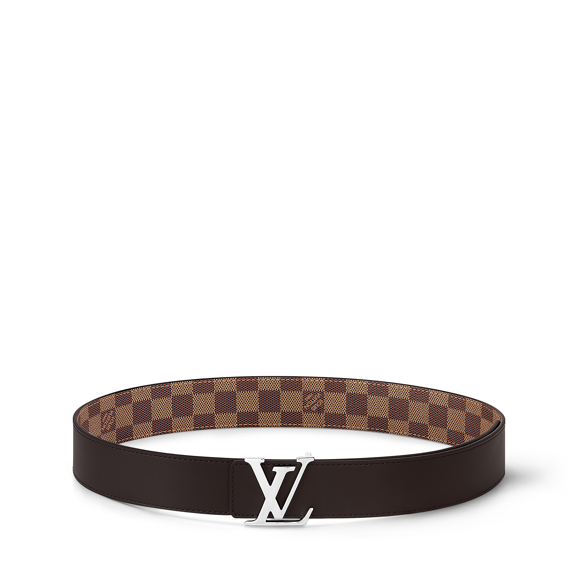 Damier Ébène Acessórios Cintos Cinto Reversível LV Initiales 40MM | Louis Vuitton ® (Zoom no Produto)