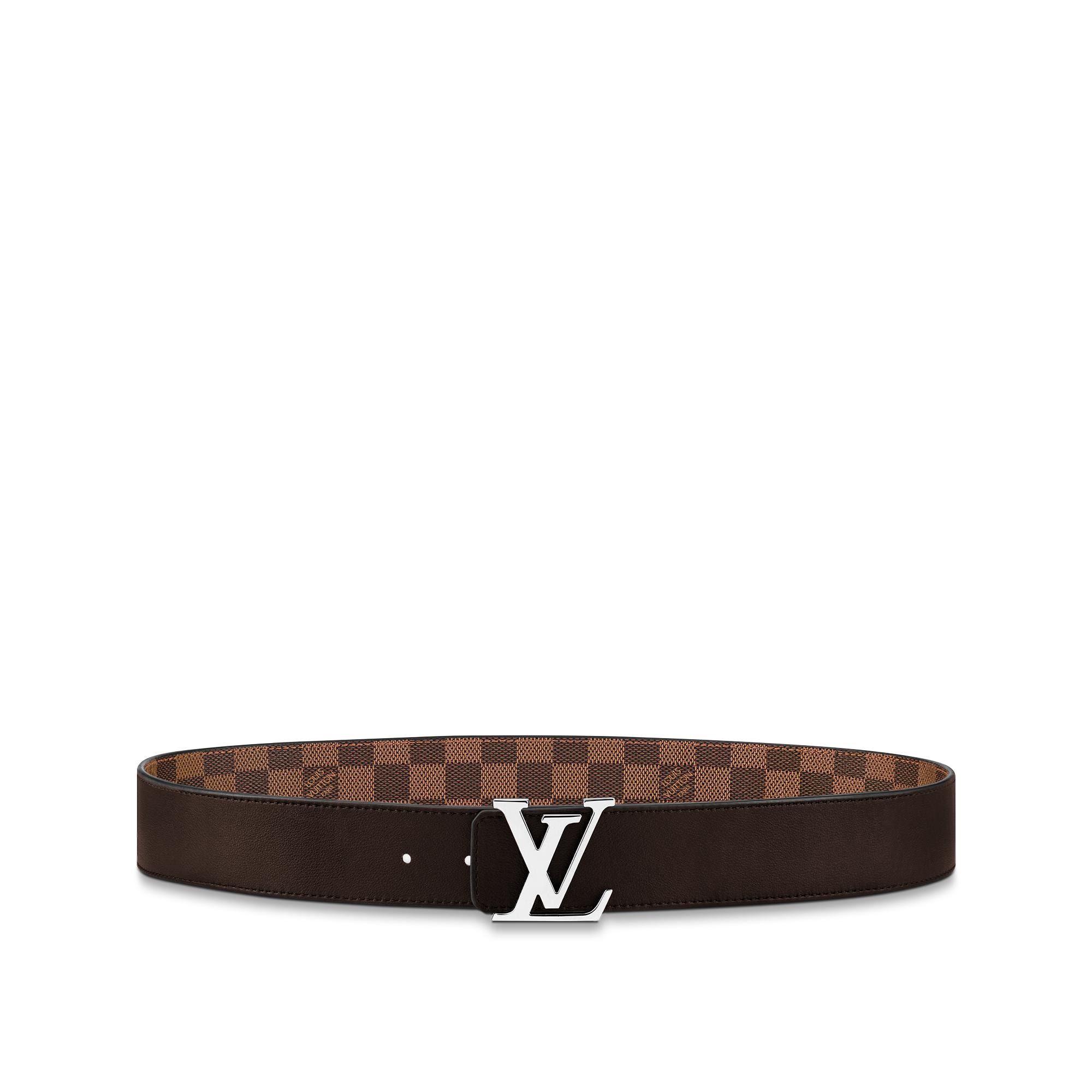 Damier Ébène Acessórios Cintos Cinto Reversível LV Initiales 40MM | Louis Vuitton ® (Zoom no Produto)