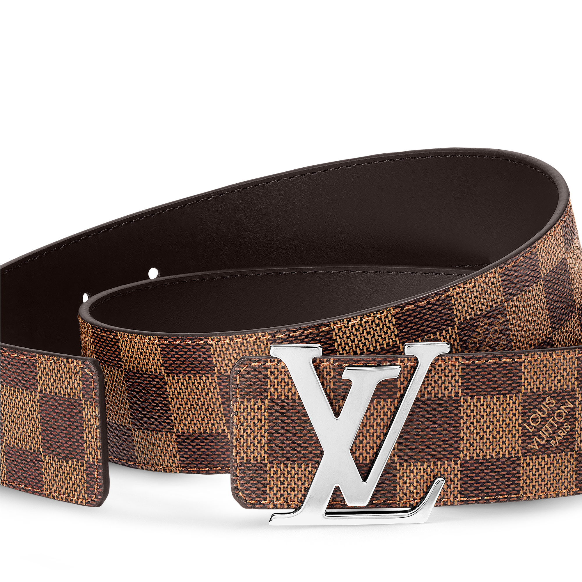 Damier Ébène Acessórios Cintos Cinto Reversível LV Initiales 40MM | Louis Vuitton ® (Zoom no Produto)