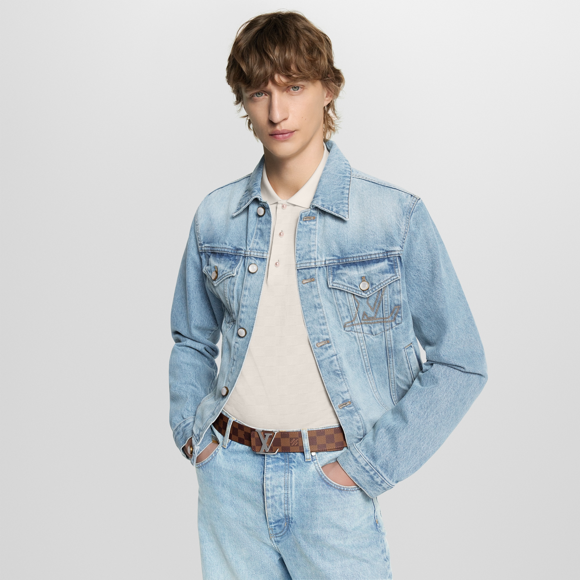 Damier Ébène Acessórios Cintos Cinto Reversível LV Initiales 40MM | Louis Vuitton ® (Zoom no Produto)