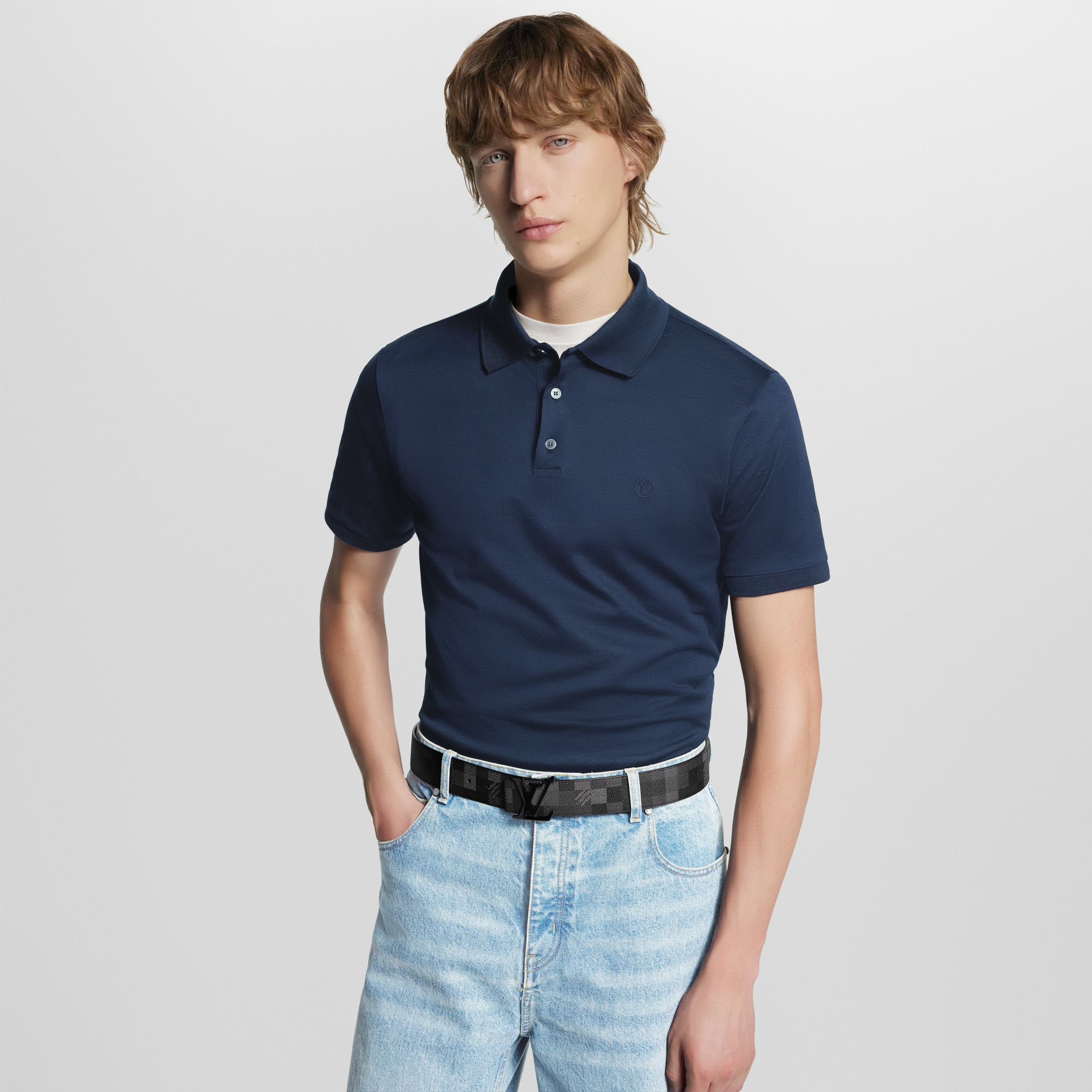 D16 Acessórios Cintos Cinto Reversível LV Initiales Damoflage 40 mm | Louis Vuitton ® (Zoom no Produto)