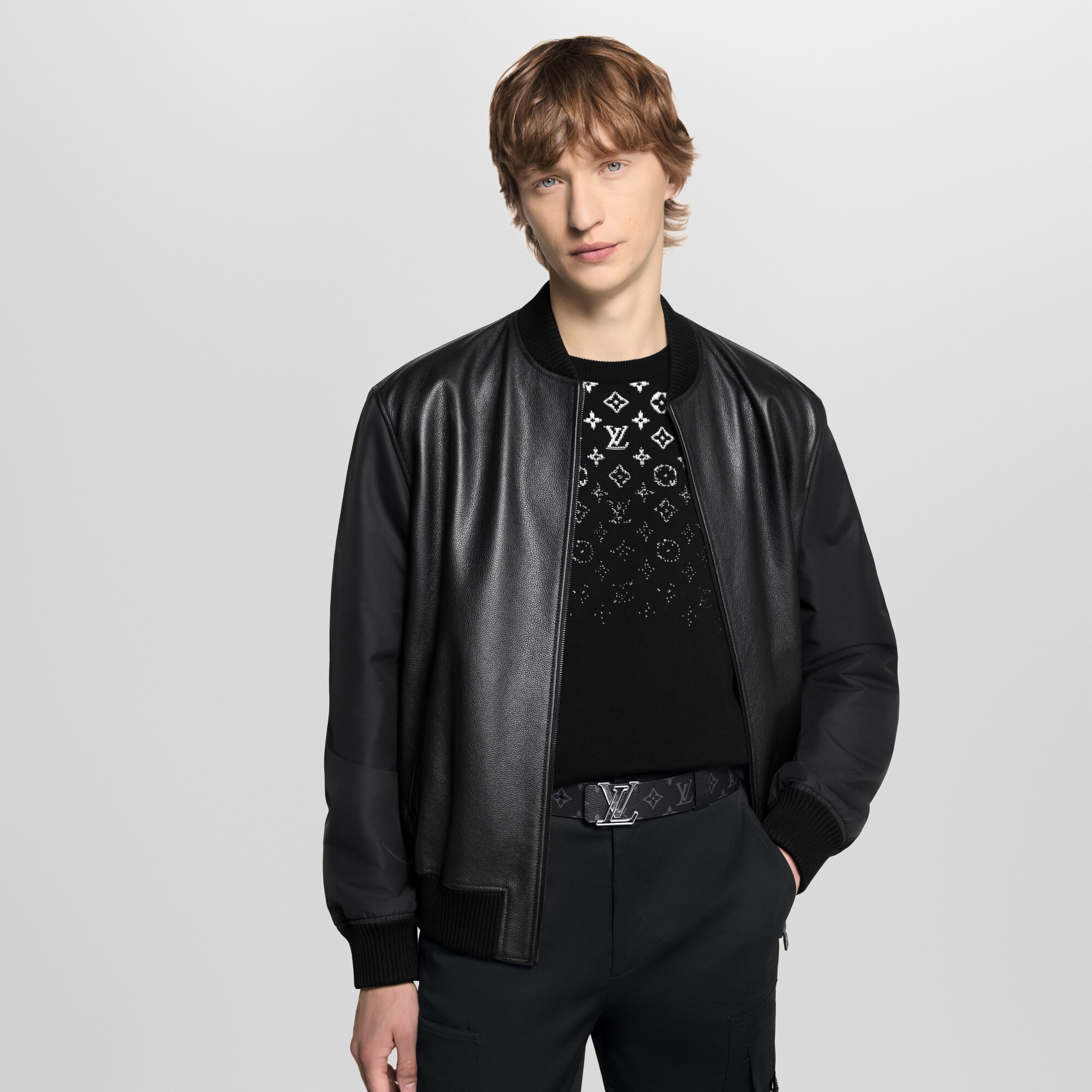 Monogram Eclipse Acessórios Cintos Cinto Reversível LV Line 40 mm | Louis Vuitton ® (Zoom no Produto)