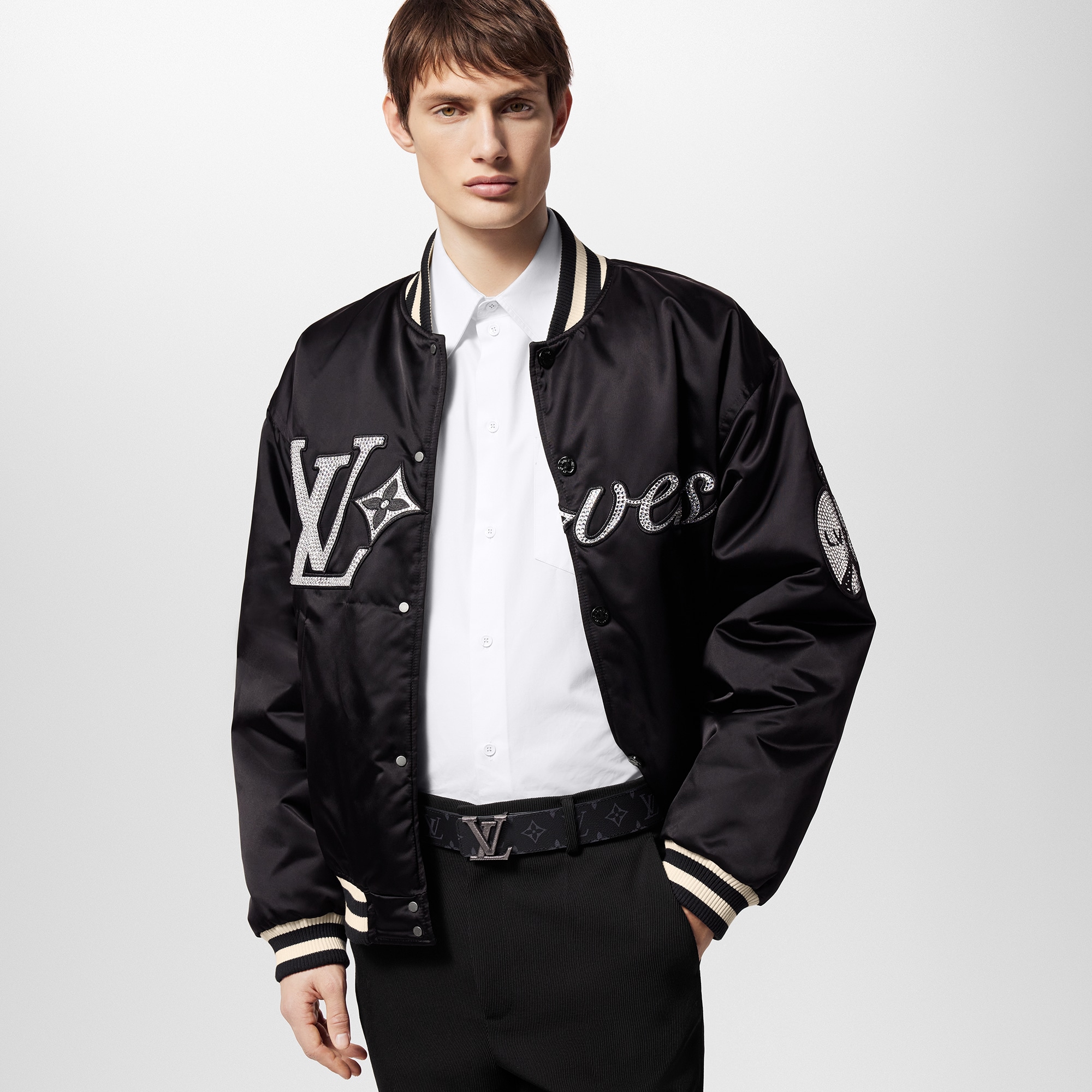 Monogram Eclipse Acessórios Cintos Cinto Reversível LV Stitch 40 mm | Louis Vuitton ® (Zoom no Produto)