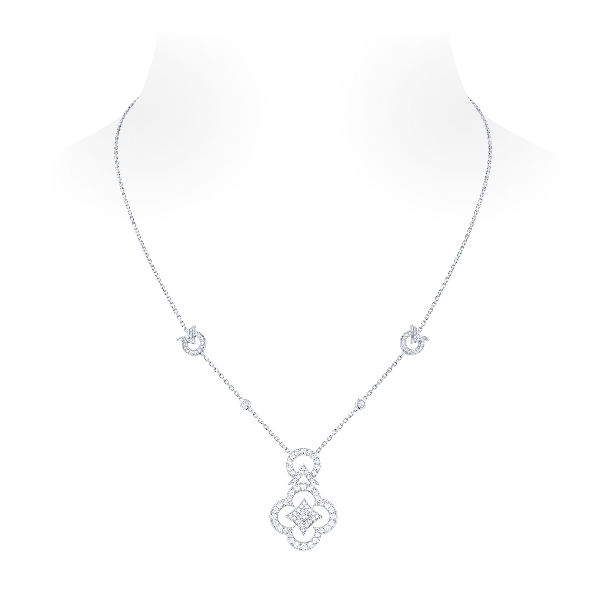  Categorias Todas as Joias Colar Les Ardentes, Ouro Branco e Diamantes | Louis Vuitton ® (Zoom no Produto)